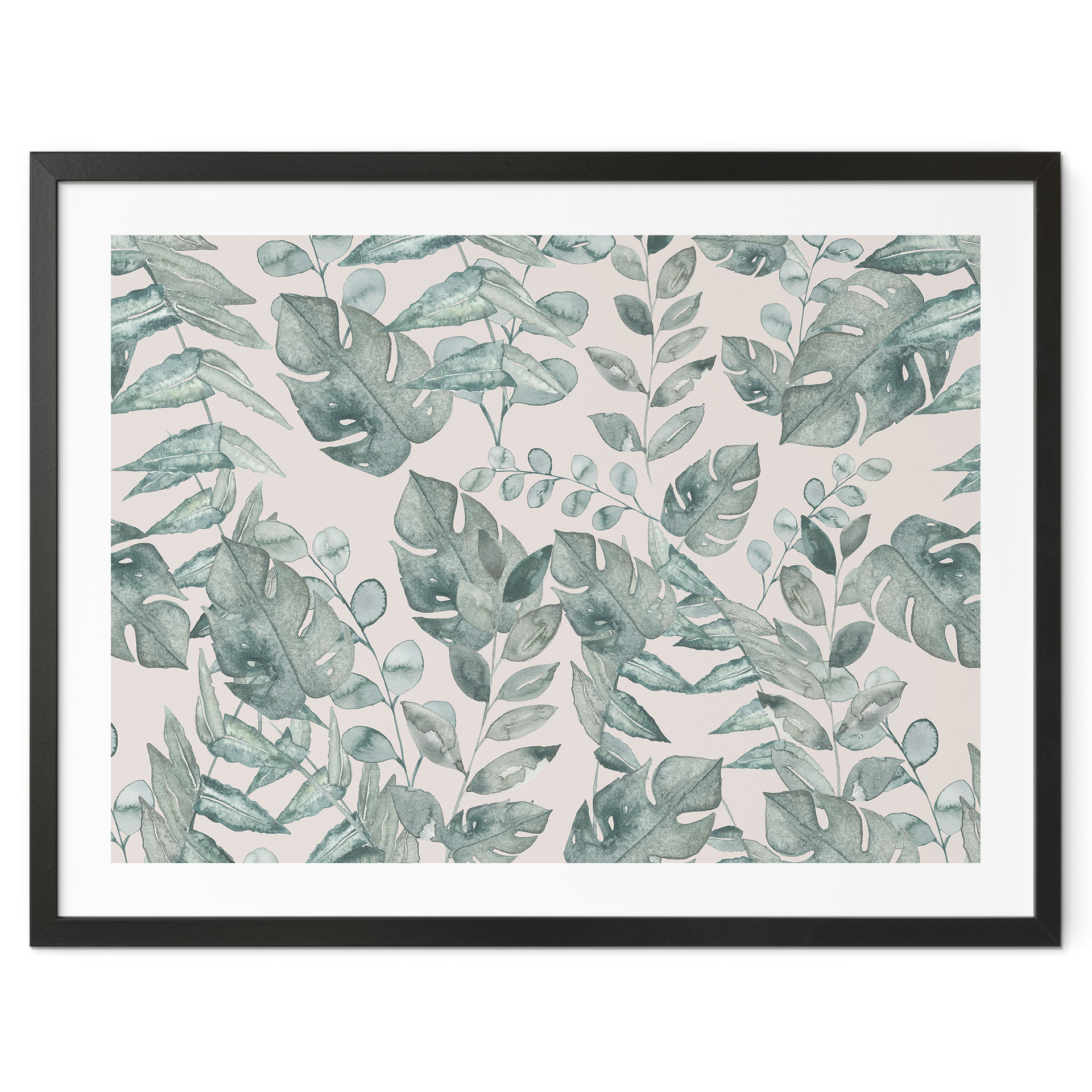 Plakat Plant Jungle Leaves Watercolour Cream - Bloomery Decor