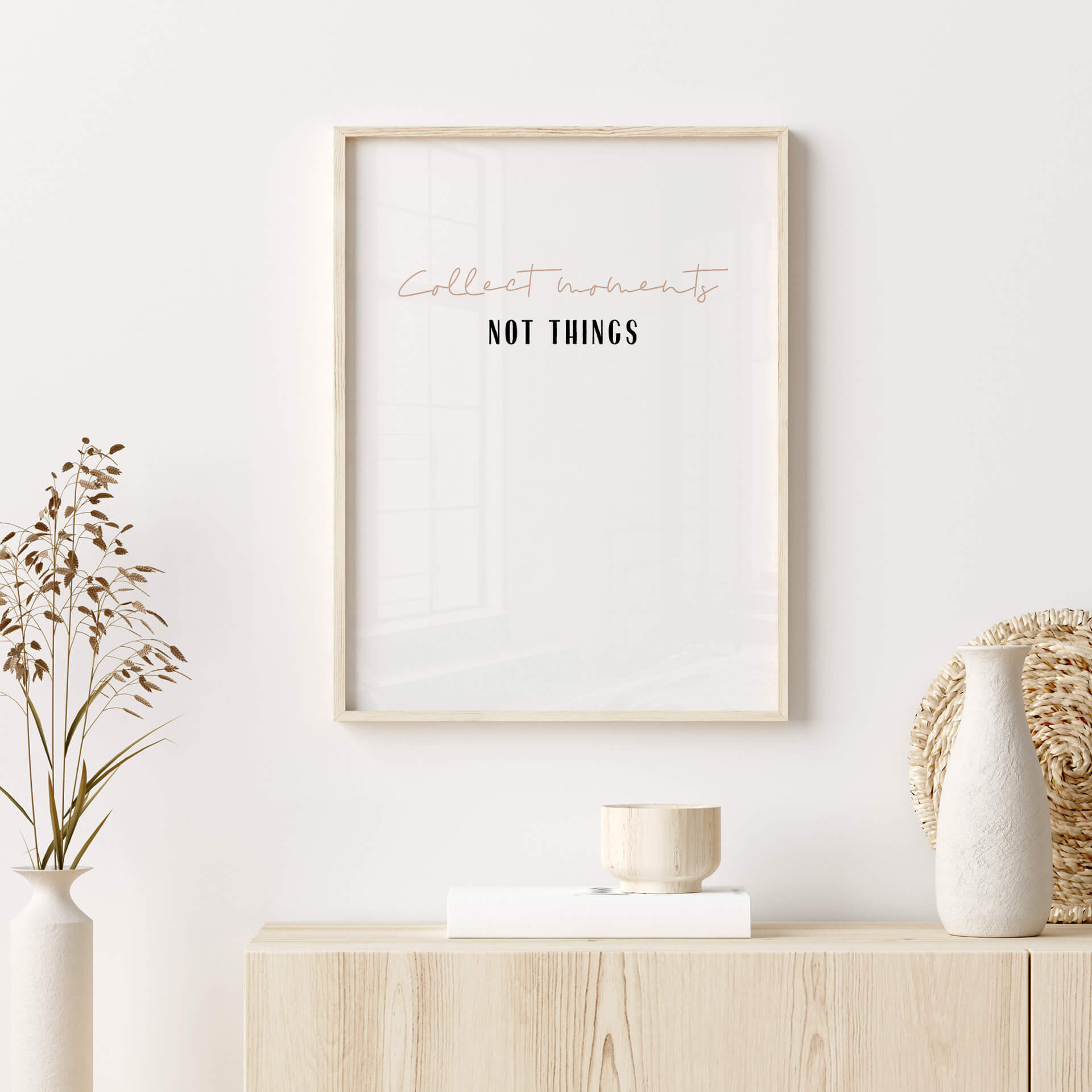 Plakat uplusmestudio - Zbieraj chwile, nie rzeczy