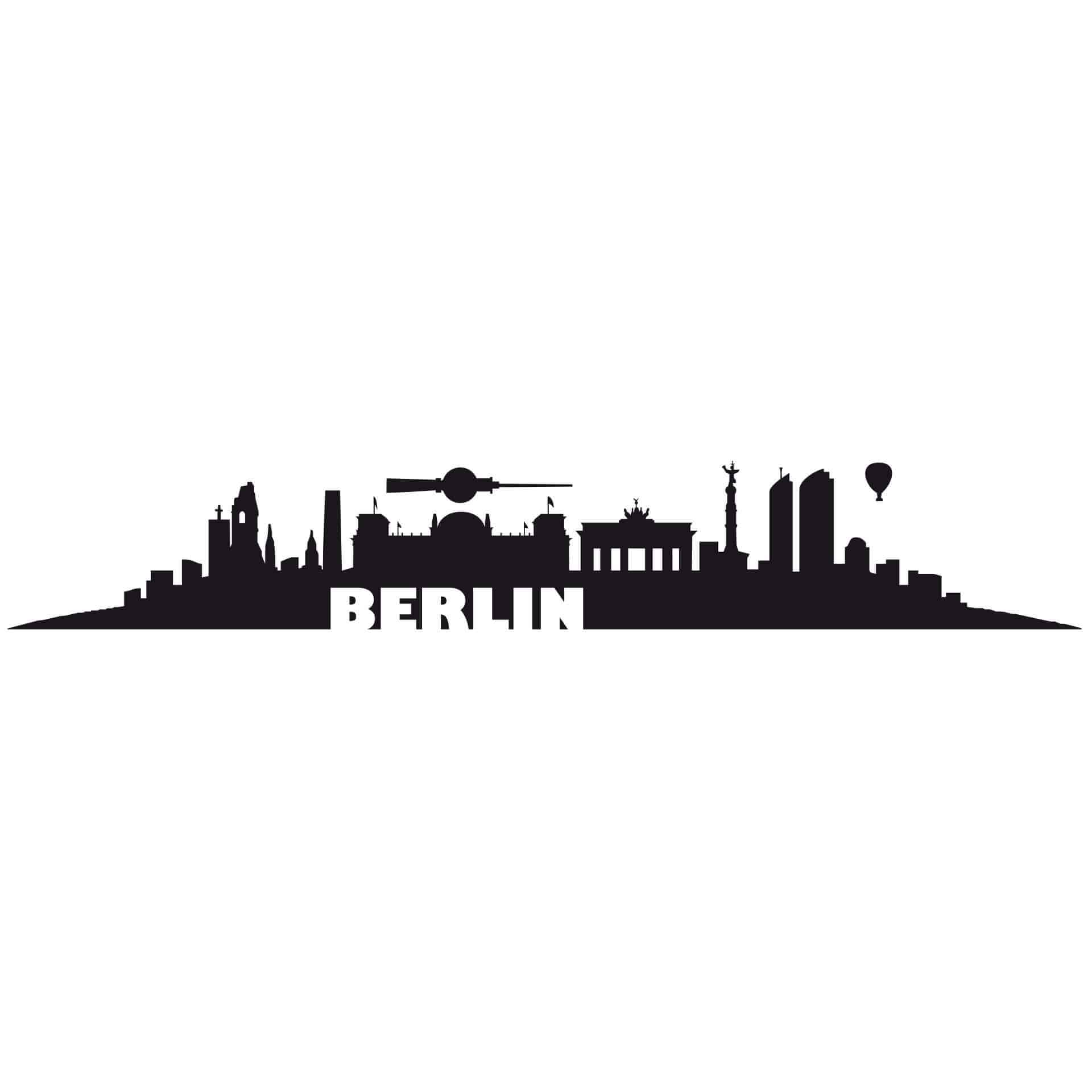 Wallsticker - Udsigt over Berlin