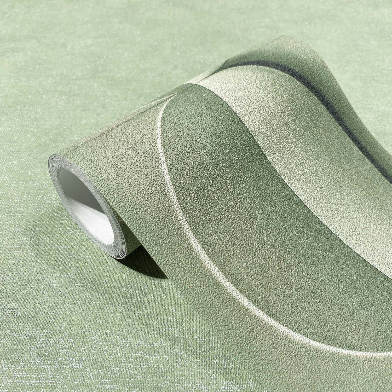 Carta da parati verde, grafica per soggiorno, camera da letto 5,00 x 0,177 m