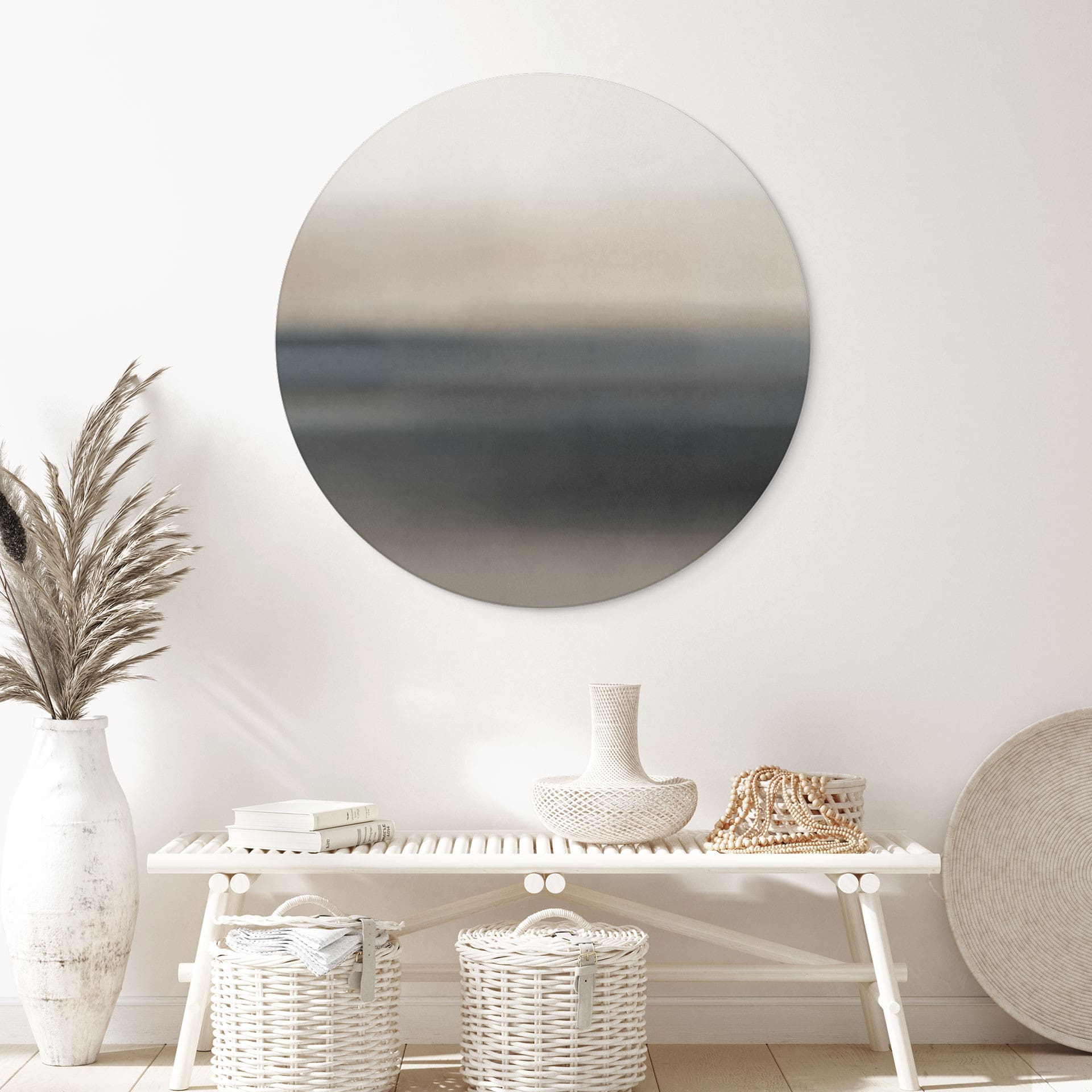 Tableau Rotko Sand - Horizon Minimaliste - Sir Edward x Grigory Gladarev - Alu-Dibond Rond