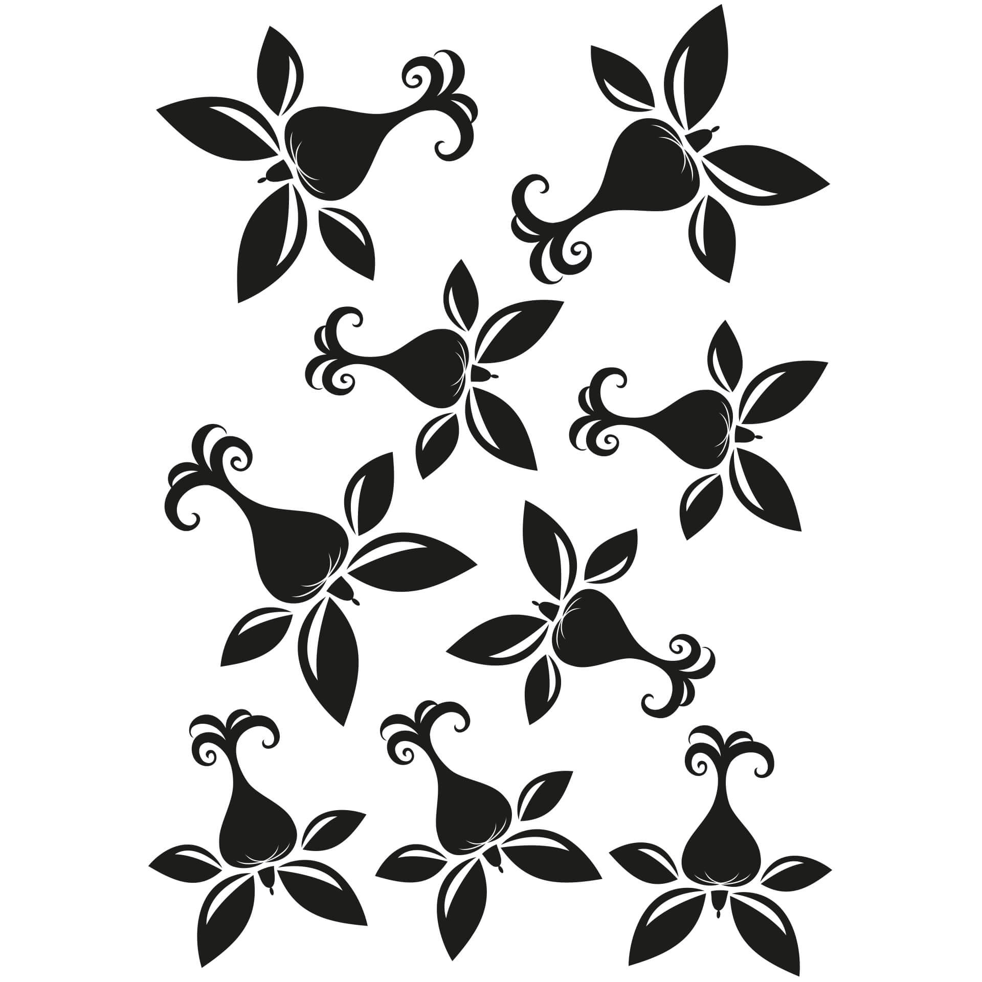 Wallsticker Blomster sæt 16