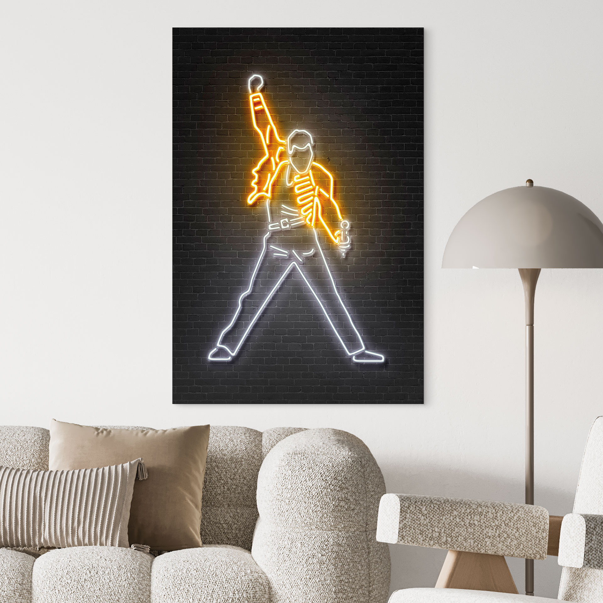 Billede af Freddy Mercury - Mielu – print på aluminium (Alu-Dibond)