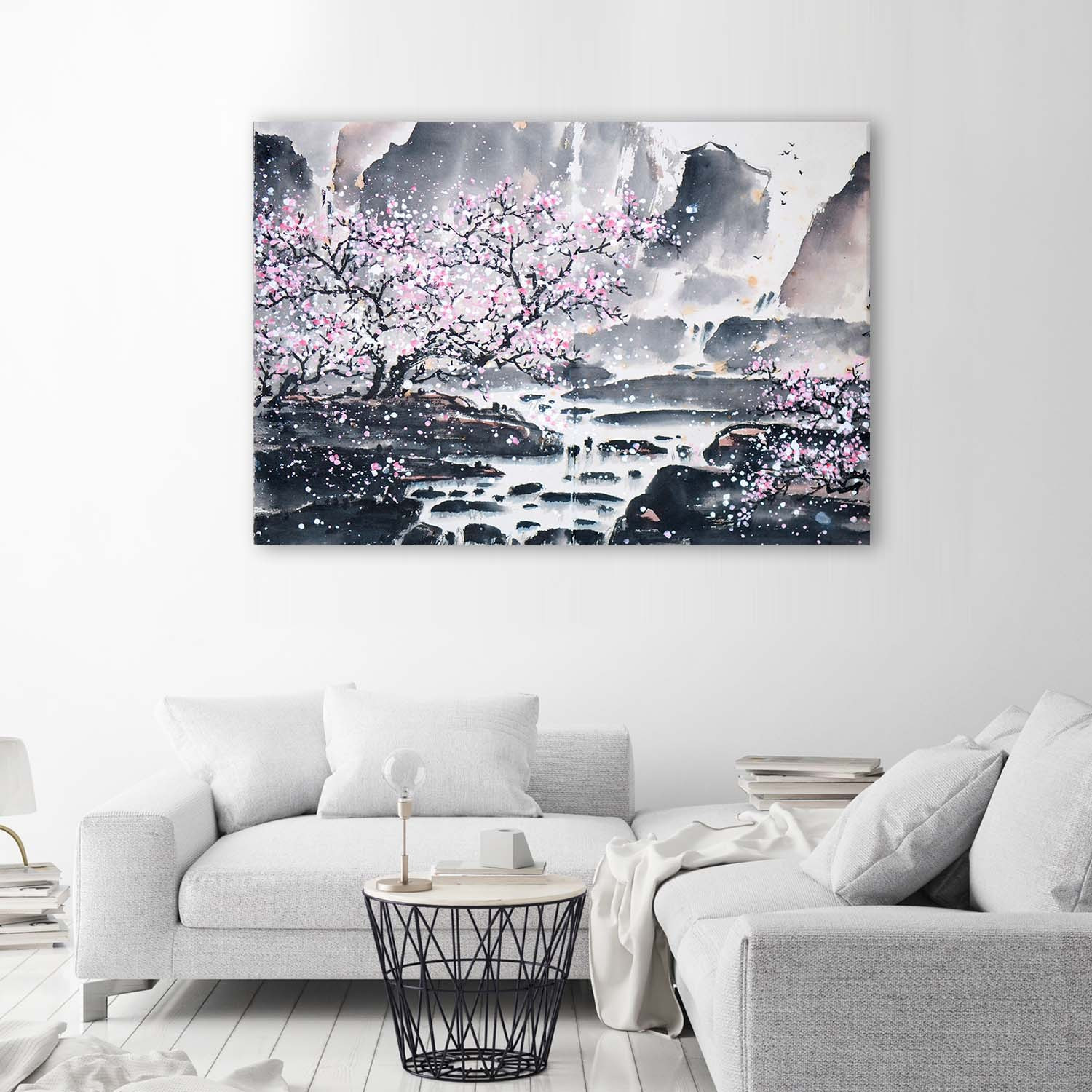 Canvasbillede, Japansk akvarel