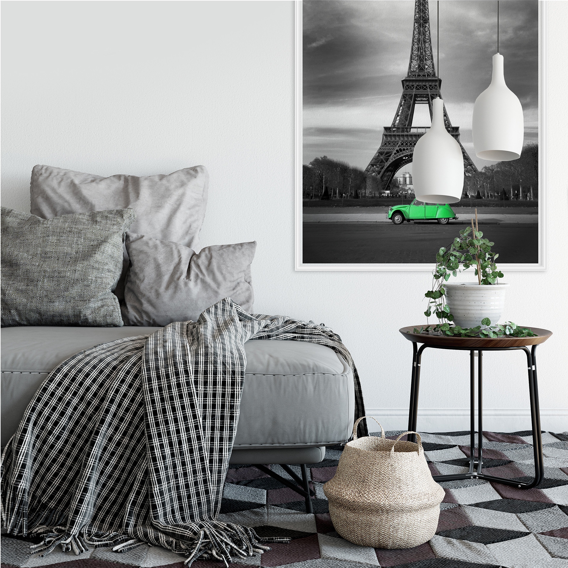 Wallprint La Vie est Belle - grün