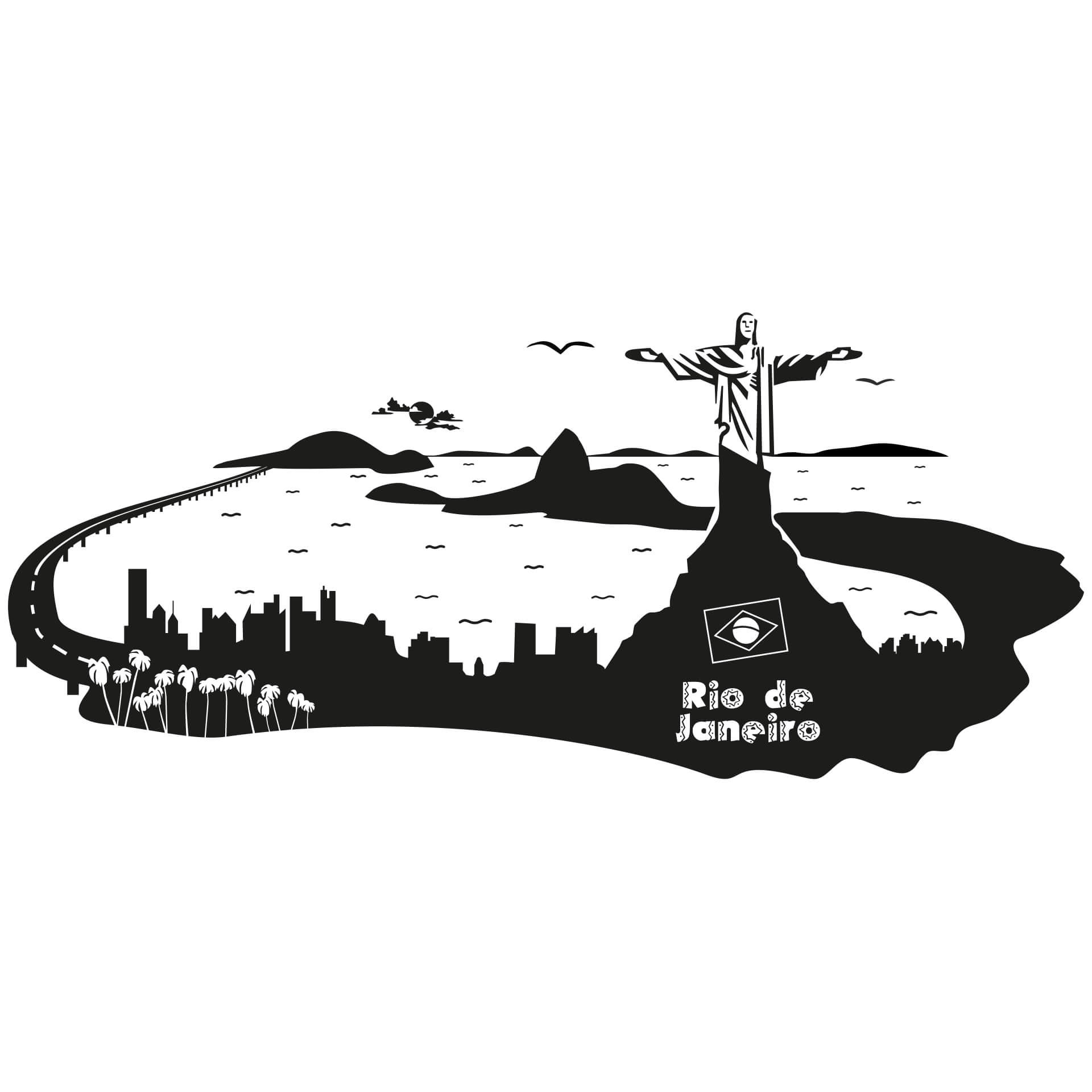 Sticker mural - Rio de Janeiro Skyline