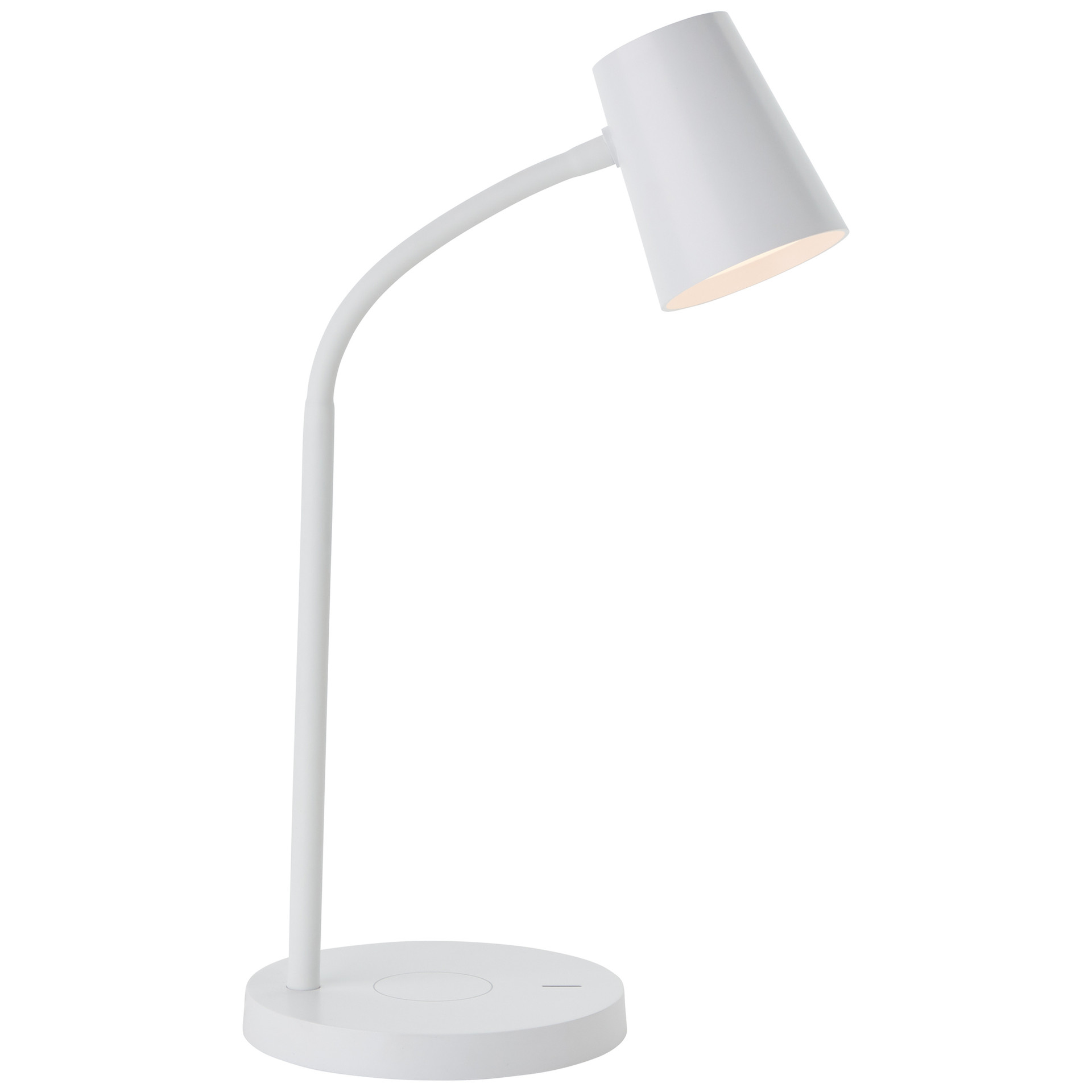 Tischleuchte Jannik, weiß, 26 x 14,2 cm, Nachttischlampe, dimmbar
