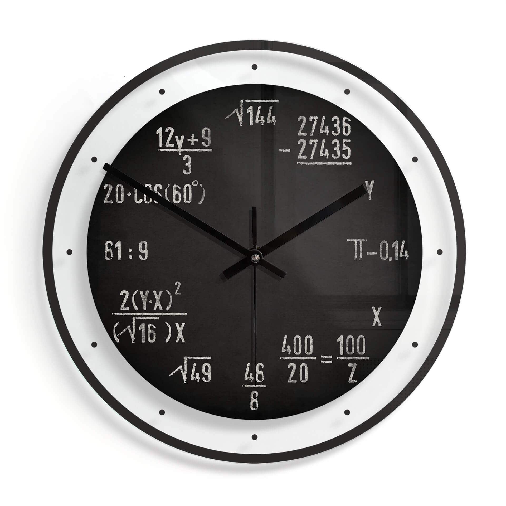 Horloge murale en verre - Formules