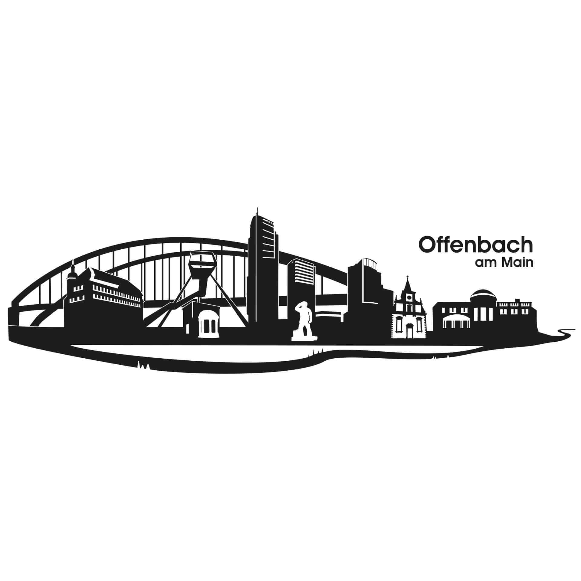 Wandtattoo Offenbach Skyline