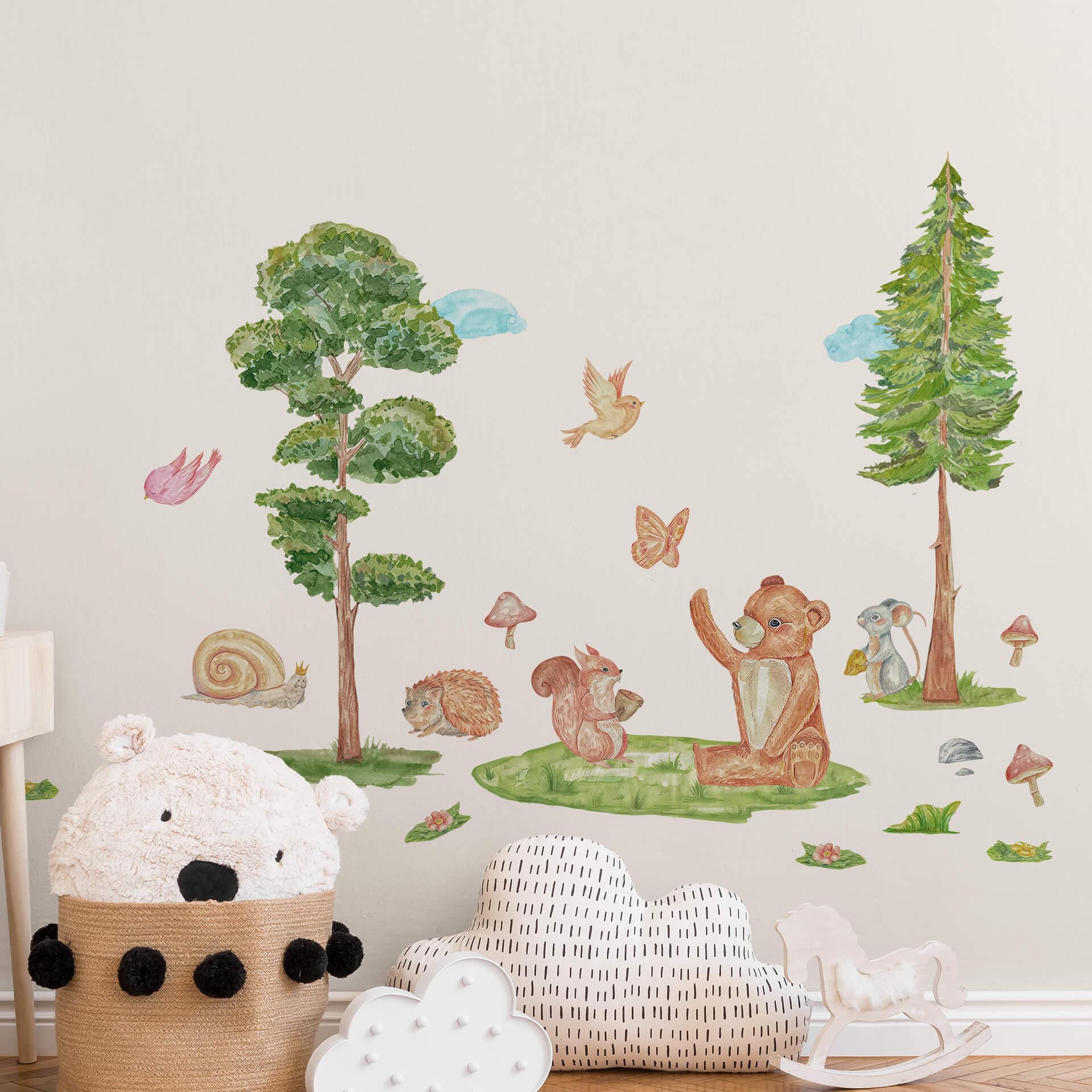 Wandsticker Wandtattoo Kinderzimmer Tiere Wald - Waldtiere Set - mehrere Größen