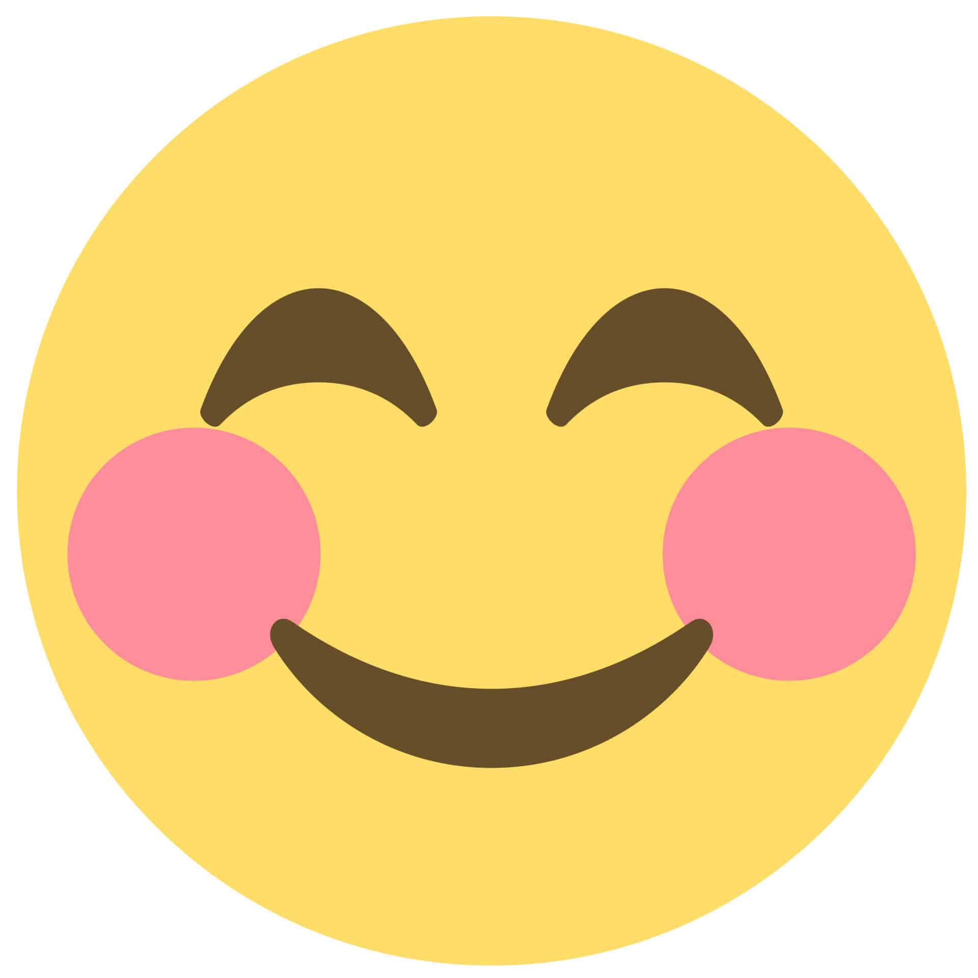 Muursticker Emoji Rosy Cheeked Face