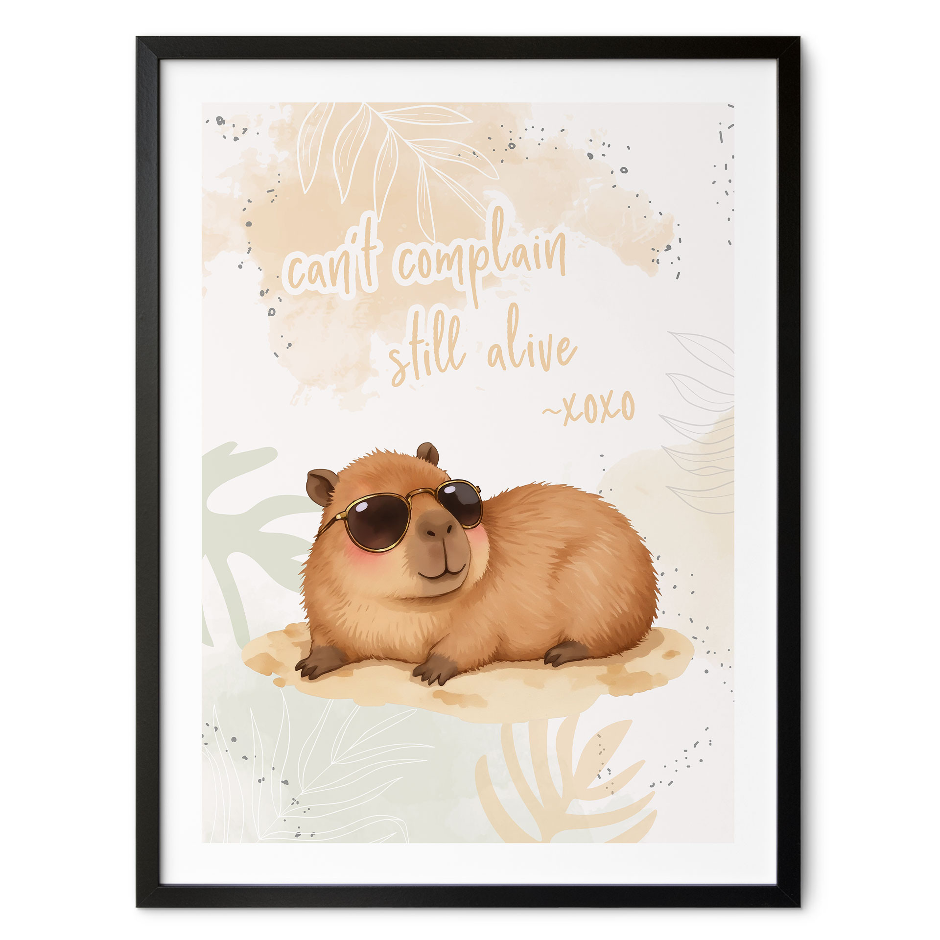 Plakat Cool Capybara - hasło wciąż żywe