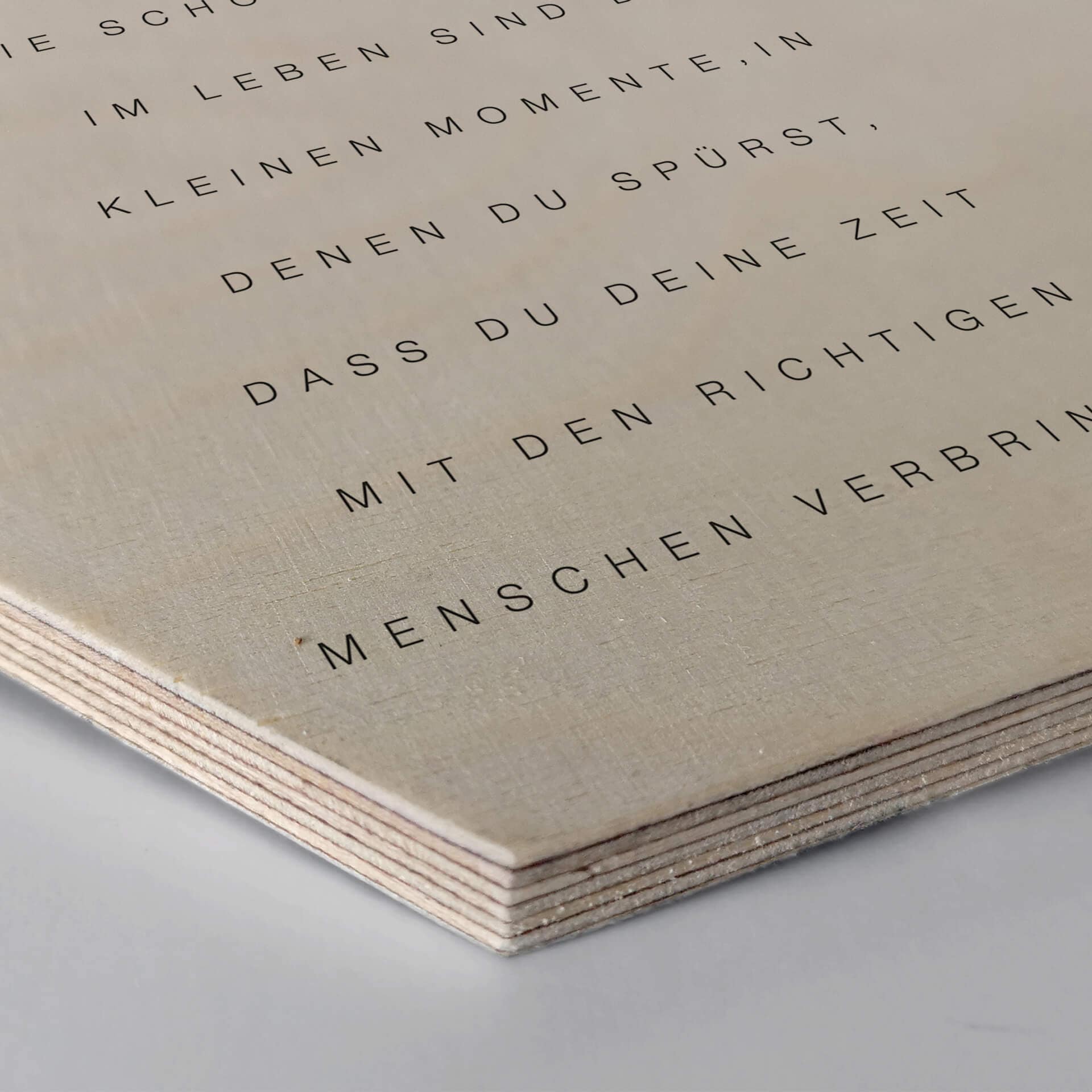 Hexagon - Holz Birke-Furnier - Die schönsten Zeiten