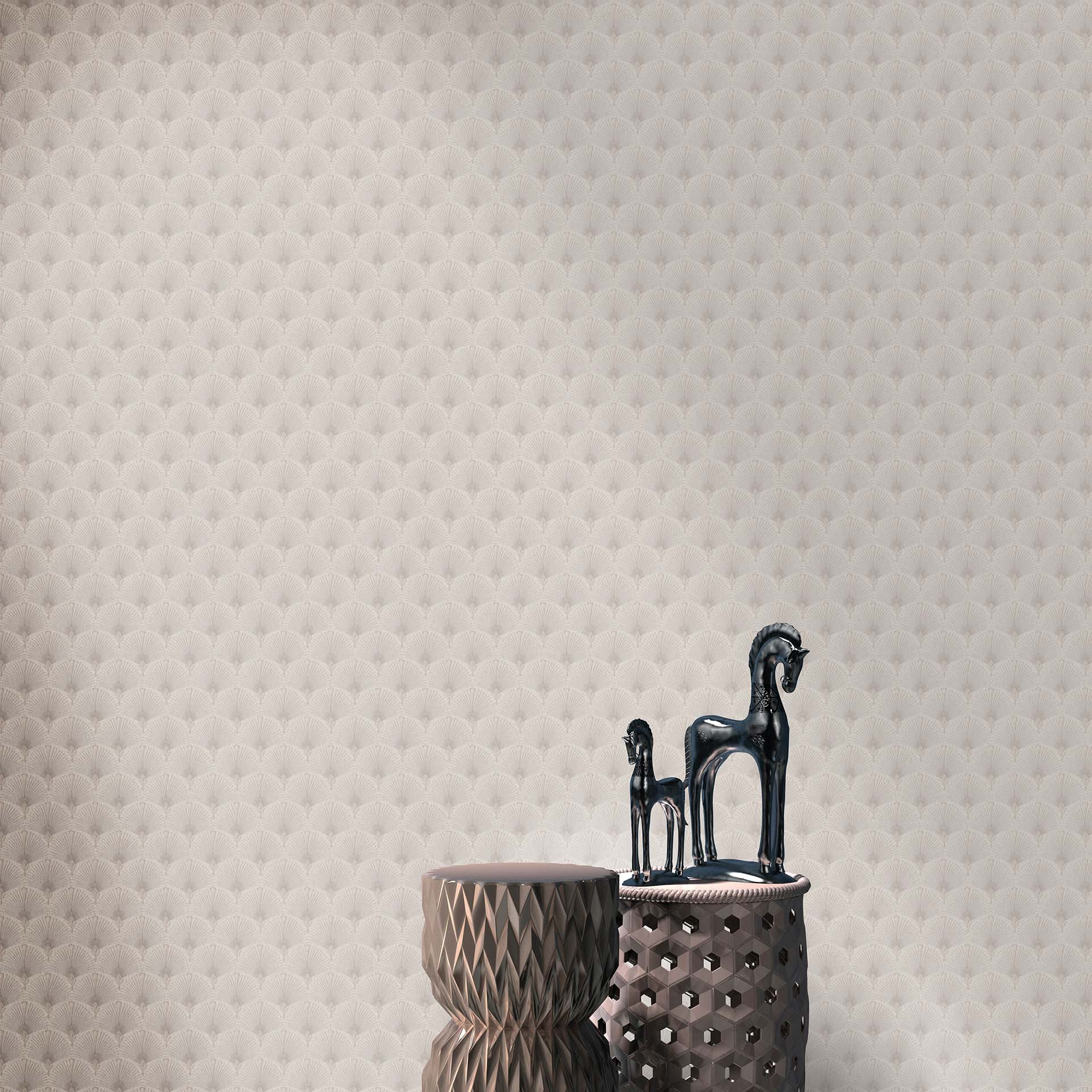 Waaier behangpapier vliesbehang Erismann Versailles taupe