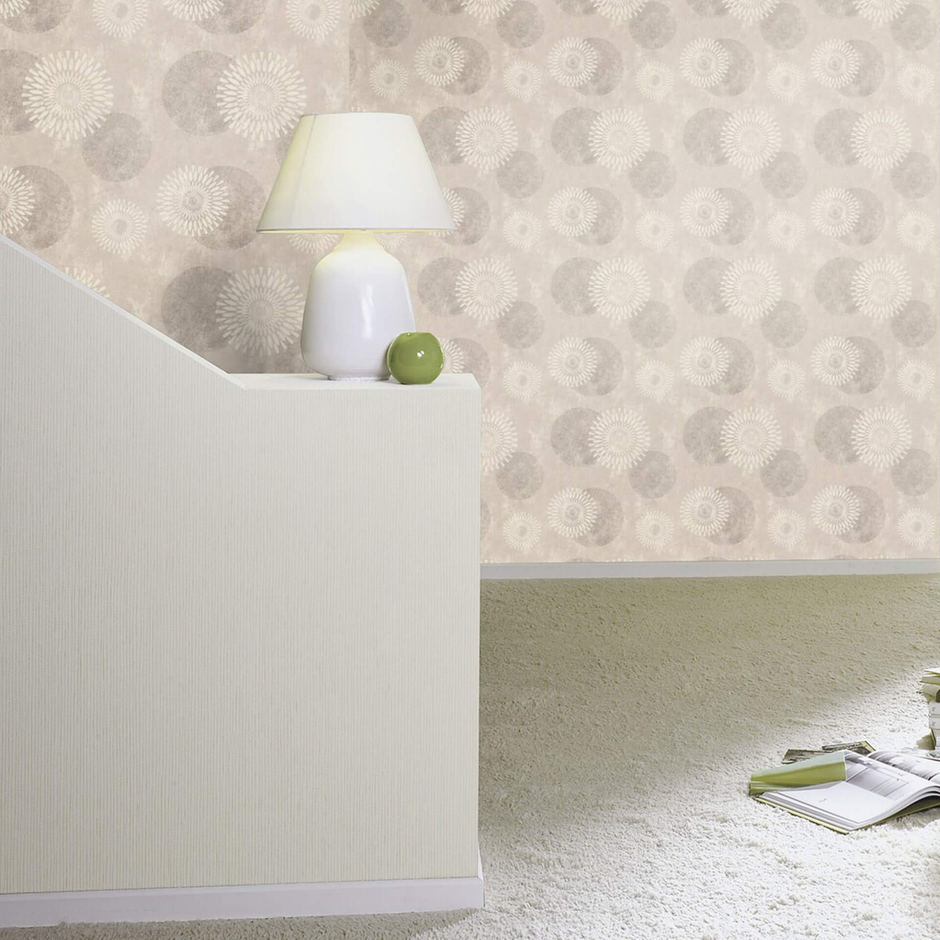 Rasch Vliesbehang - Patroonhang Wechsel II taupe