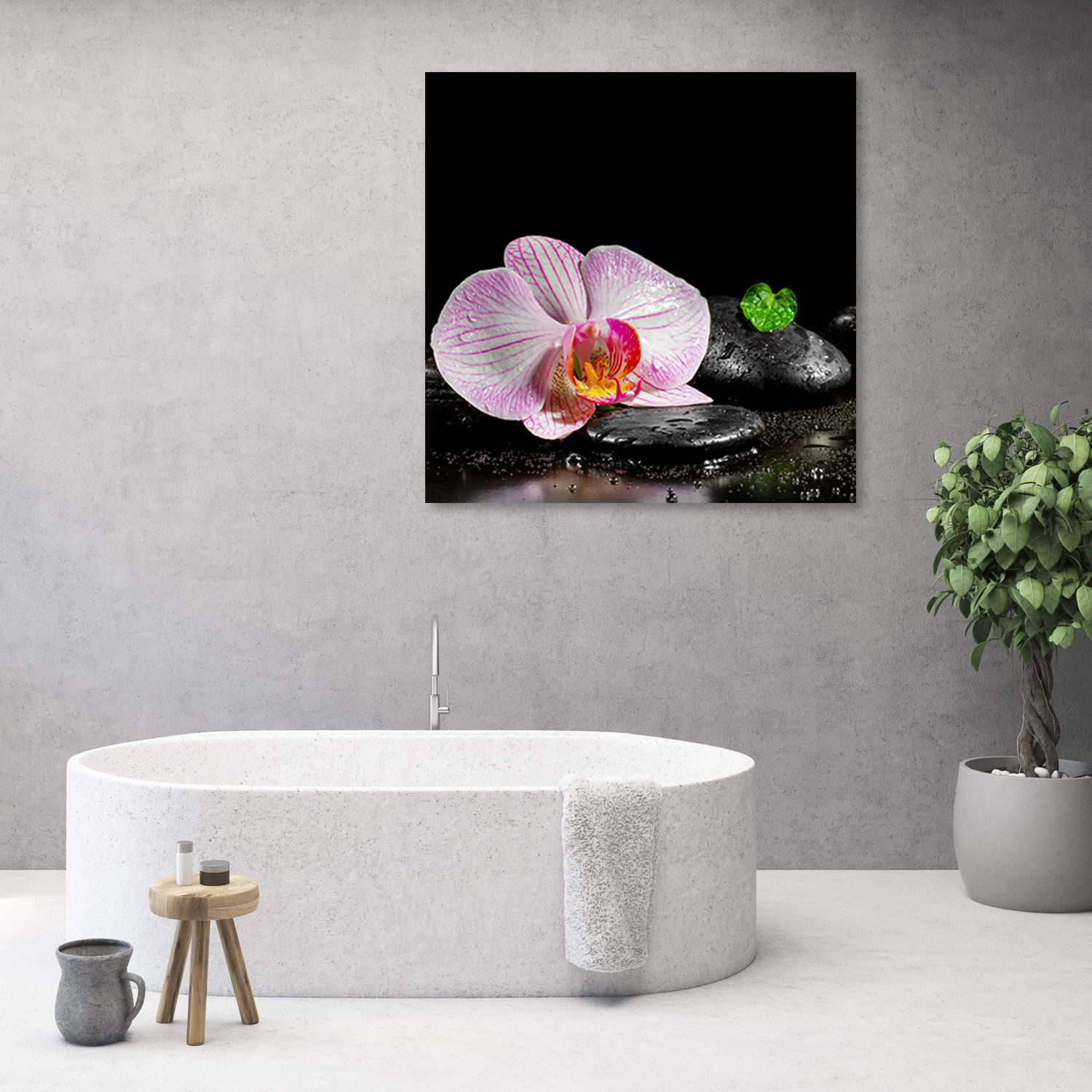 Canvasbillede, orkidéblomster Zen Spa