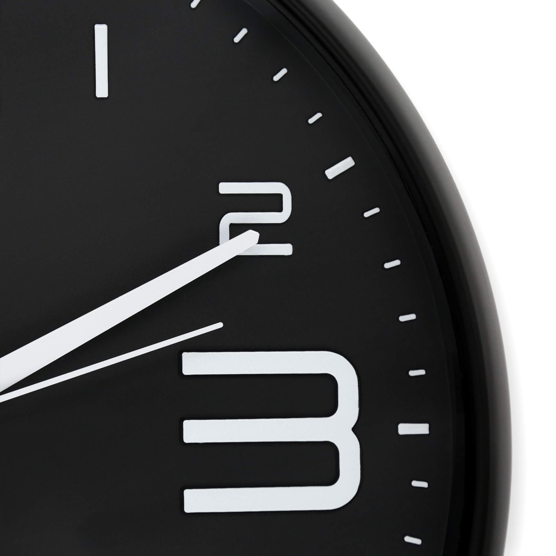 Moderne Schwarze Wanduhr - Rund Ø39 cm