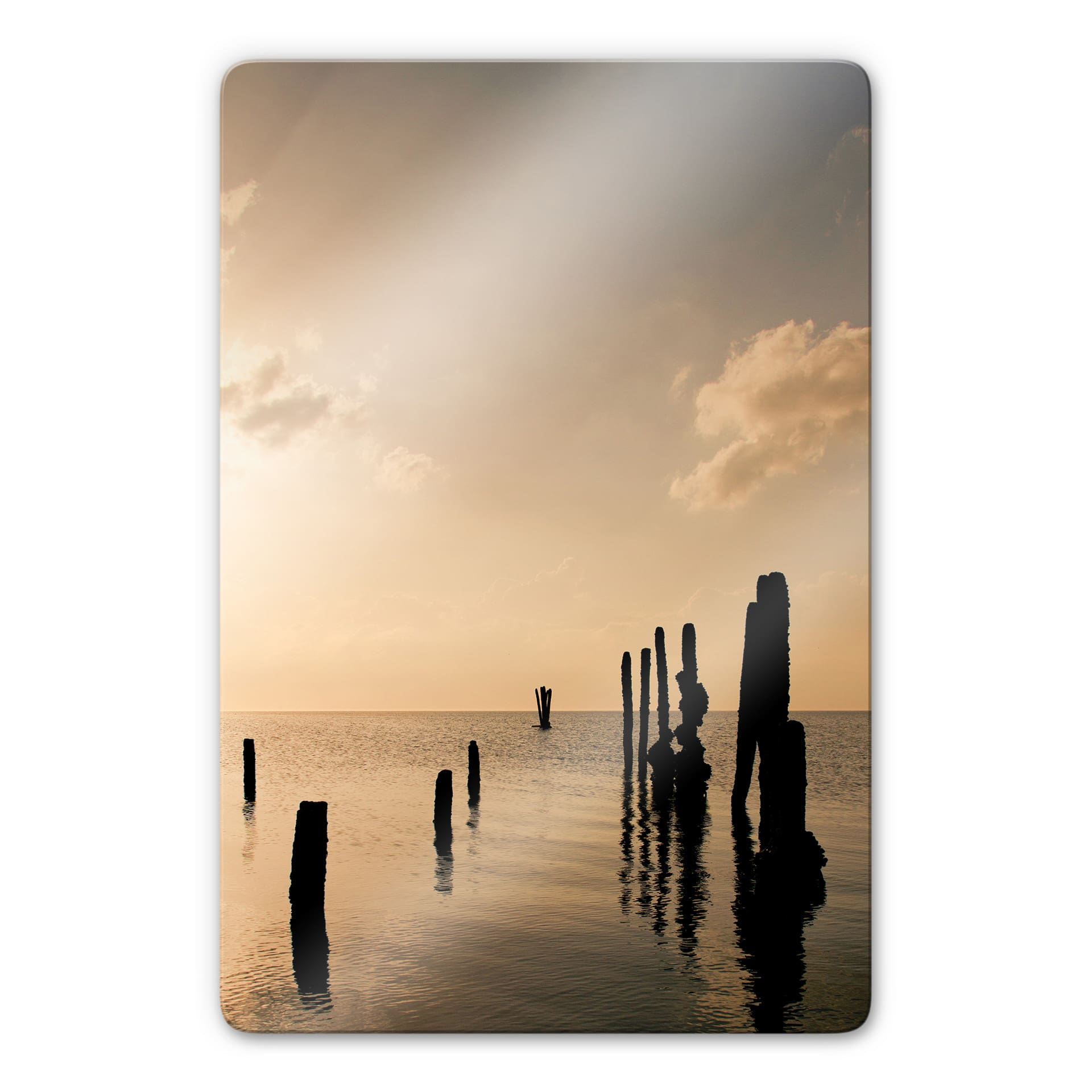 Tableau en verre - Posts at Sunset