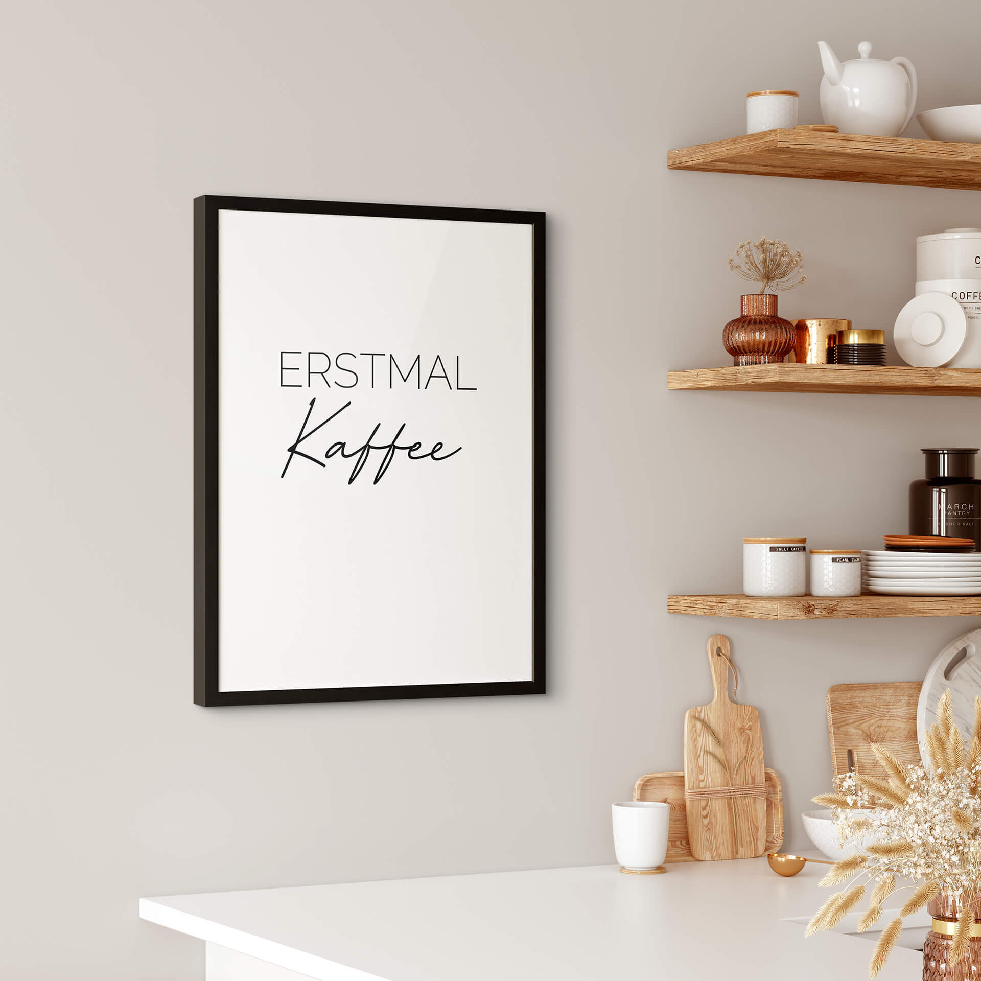 Poster Erstmal Kaffee