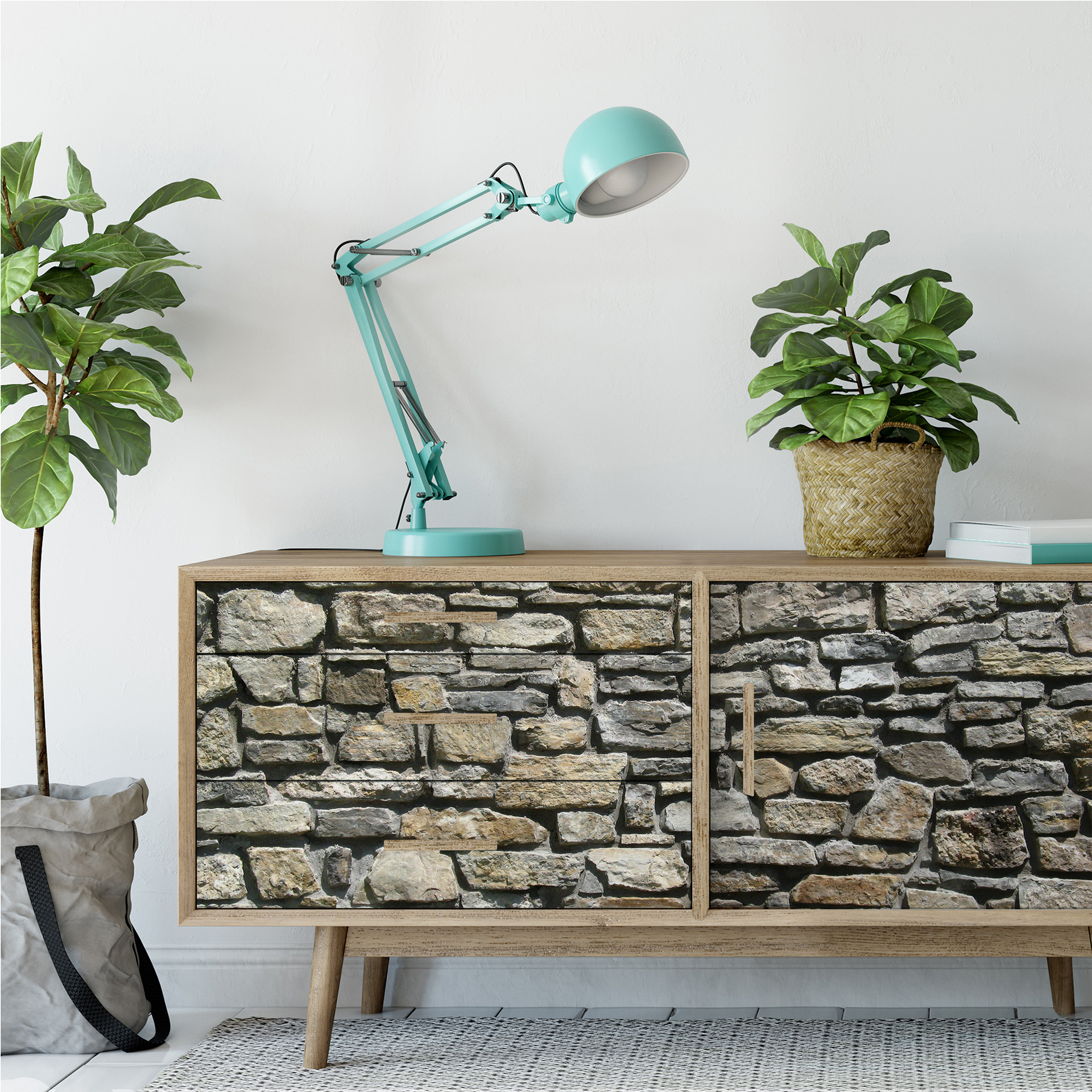 Wallprint W - Natursteinmauer Panorama