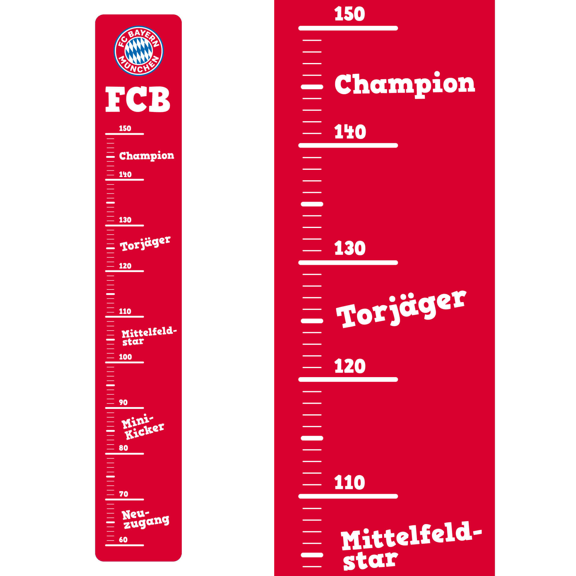Wandsticker FC Bayern München Messlatte