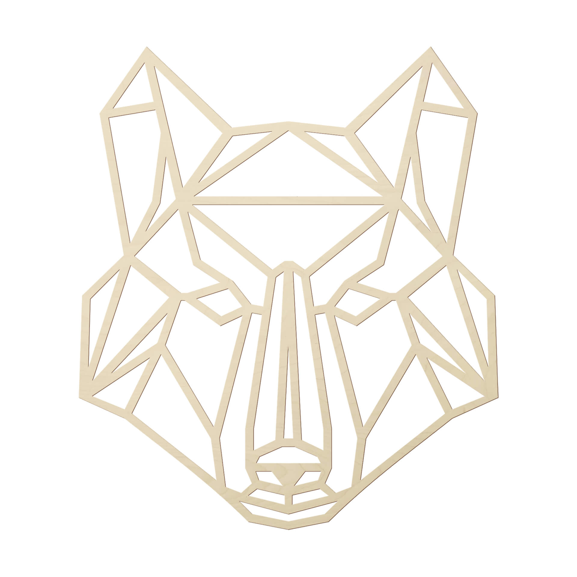 Sztuka z drewna topoli - Wilk origami