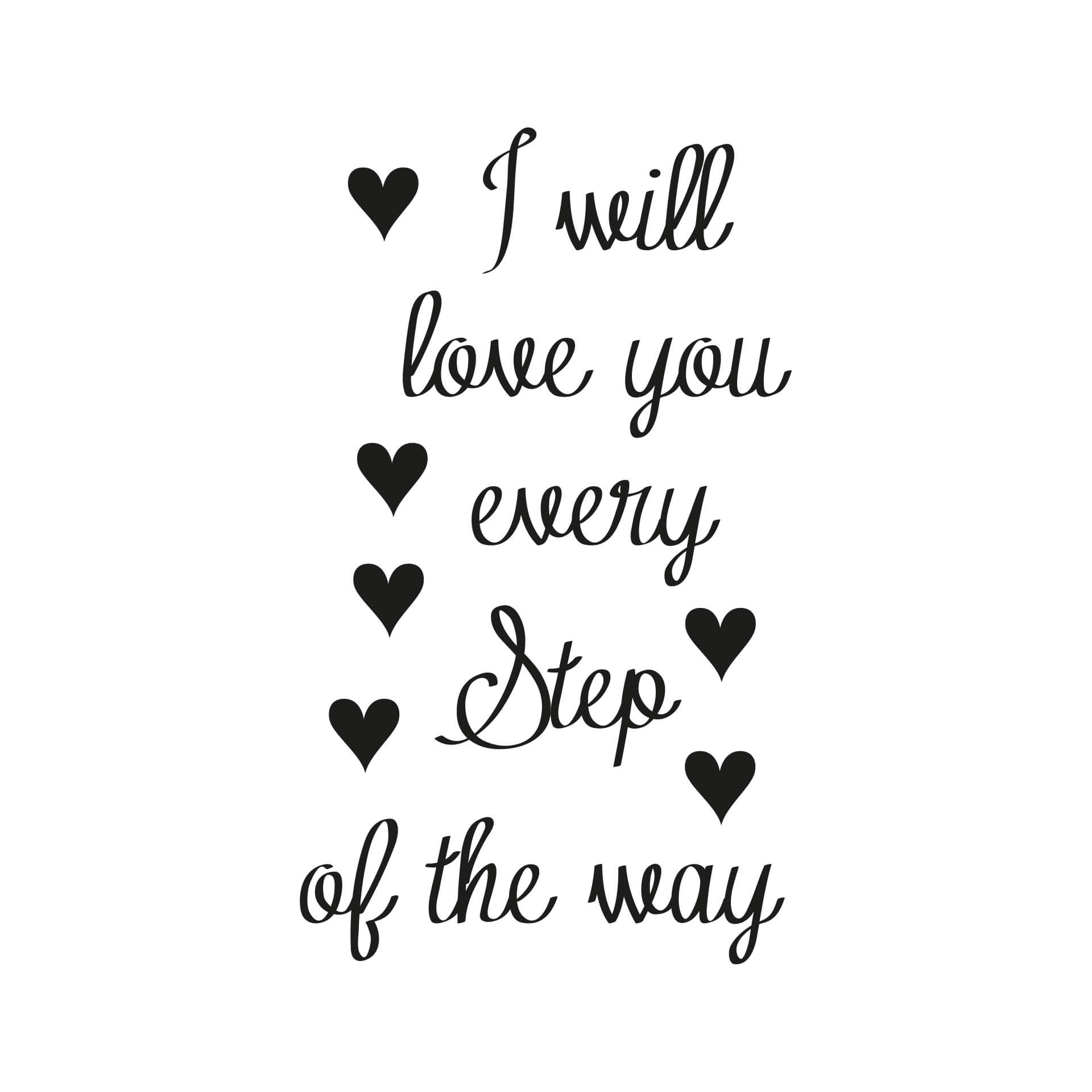 Adesivo per scale I will love you...