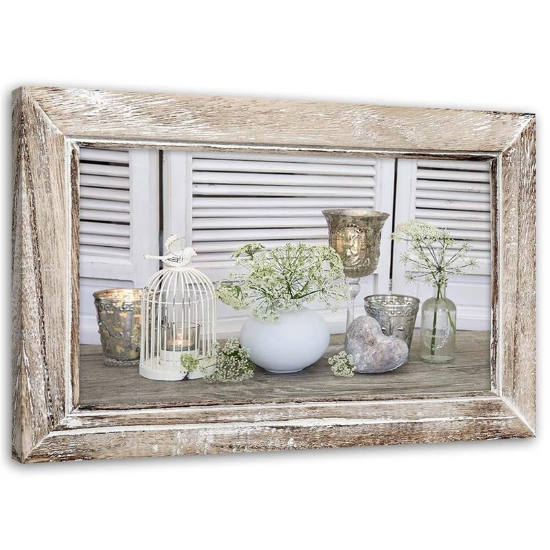 Canvasbillede, stilleben Shabby Chic