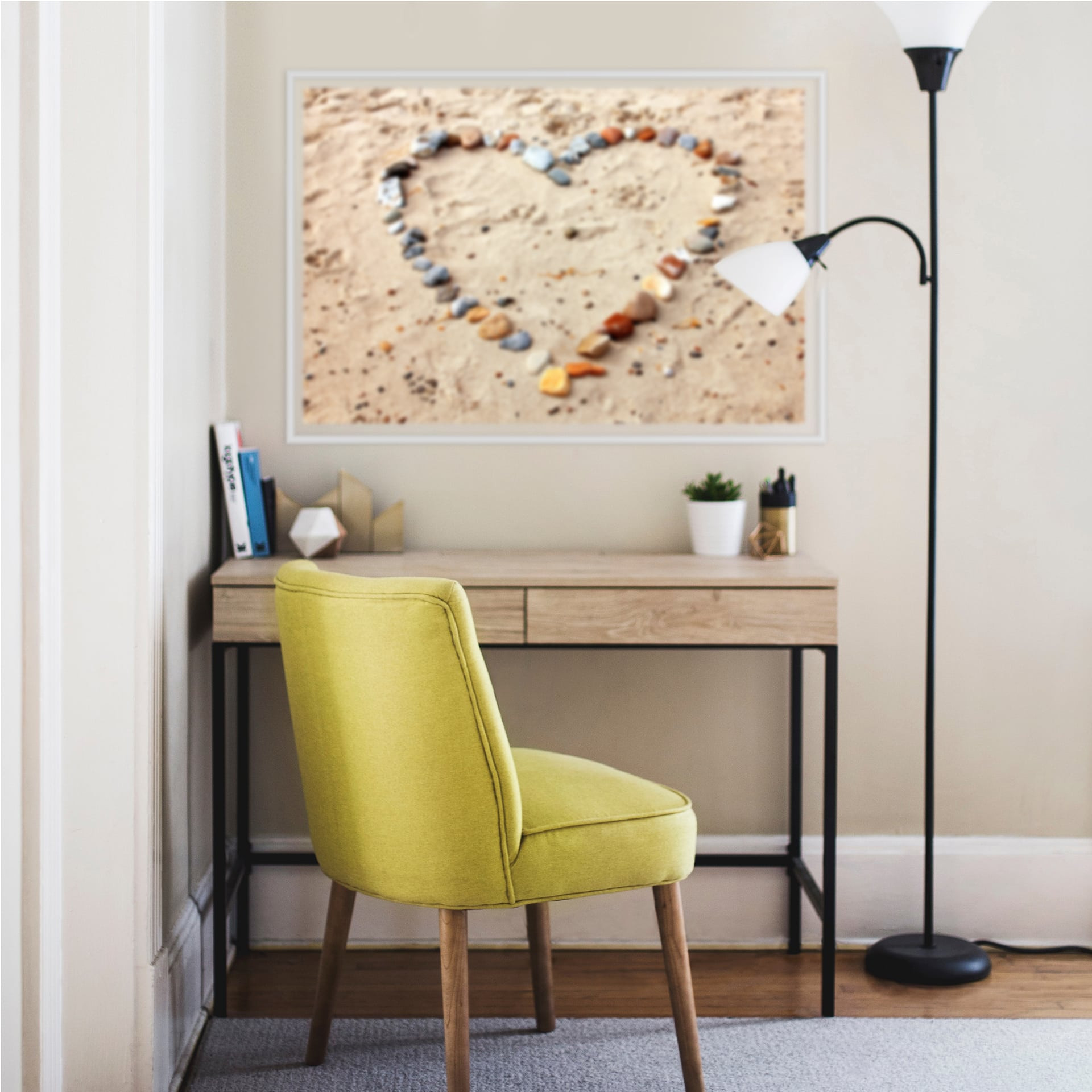Zelfklevende Poster - Love at the Beach
