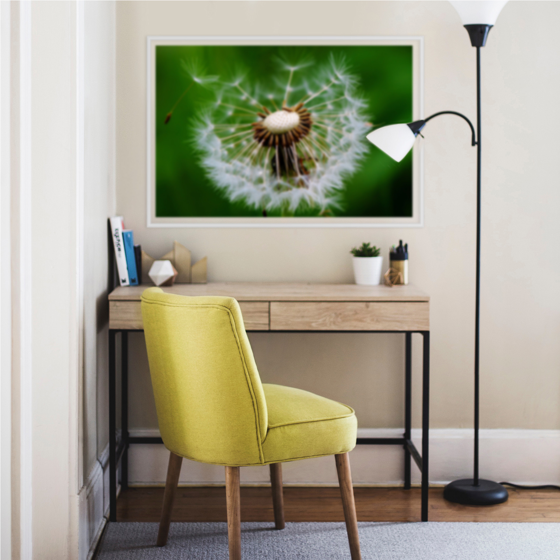 Wallprint Pusteblume im Wind
