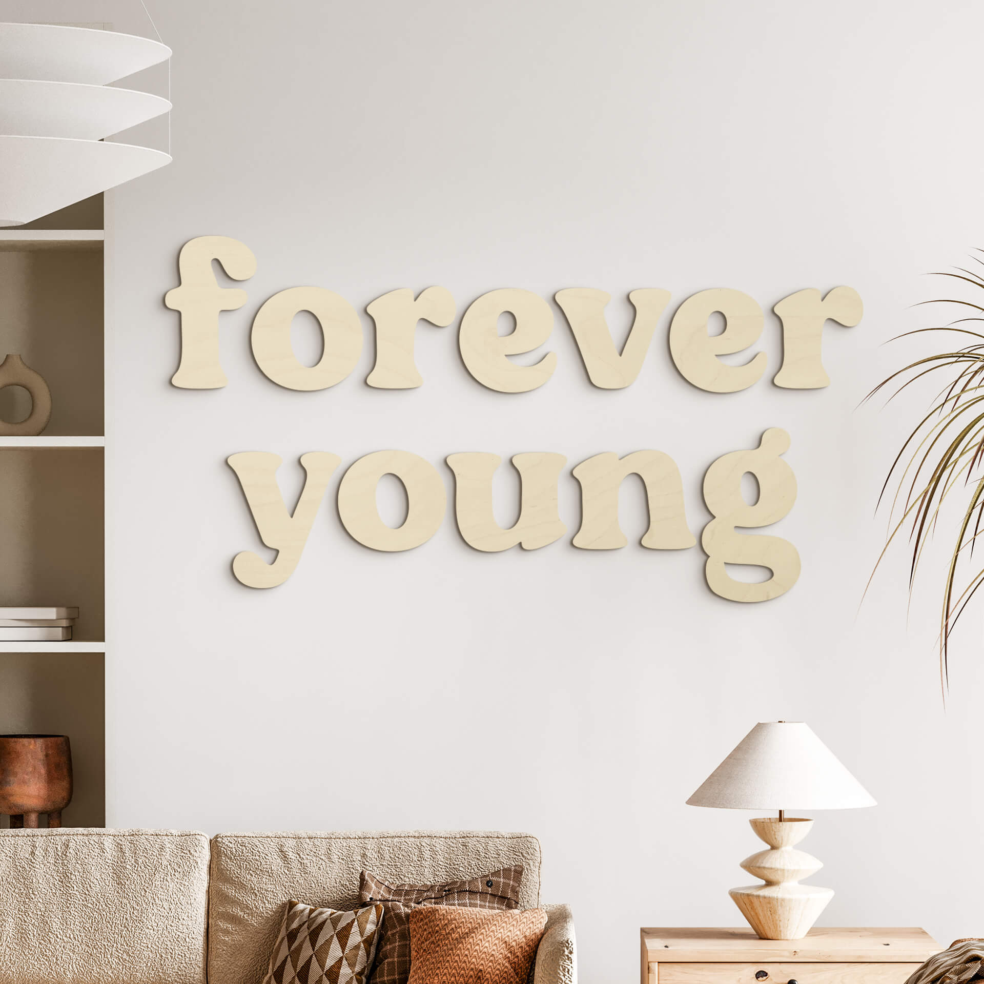 Dekoracja ścienna Forever young - dekoracja drewniana topola