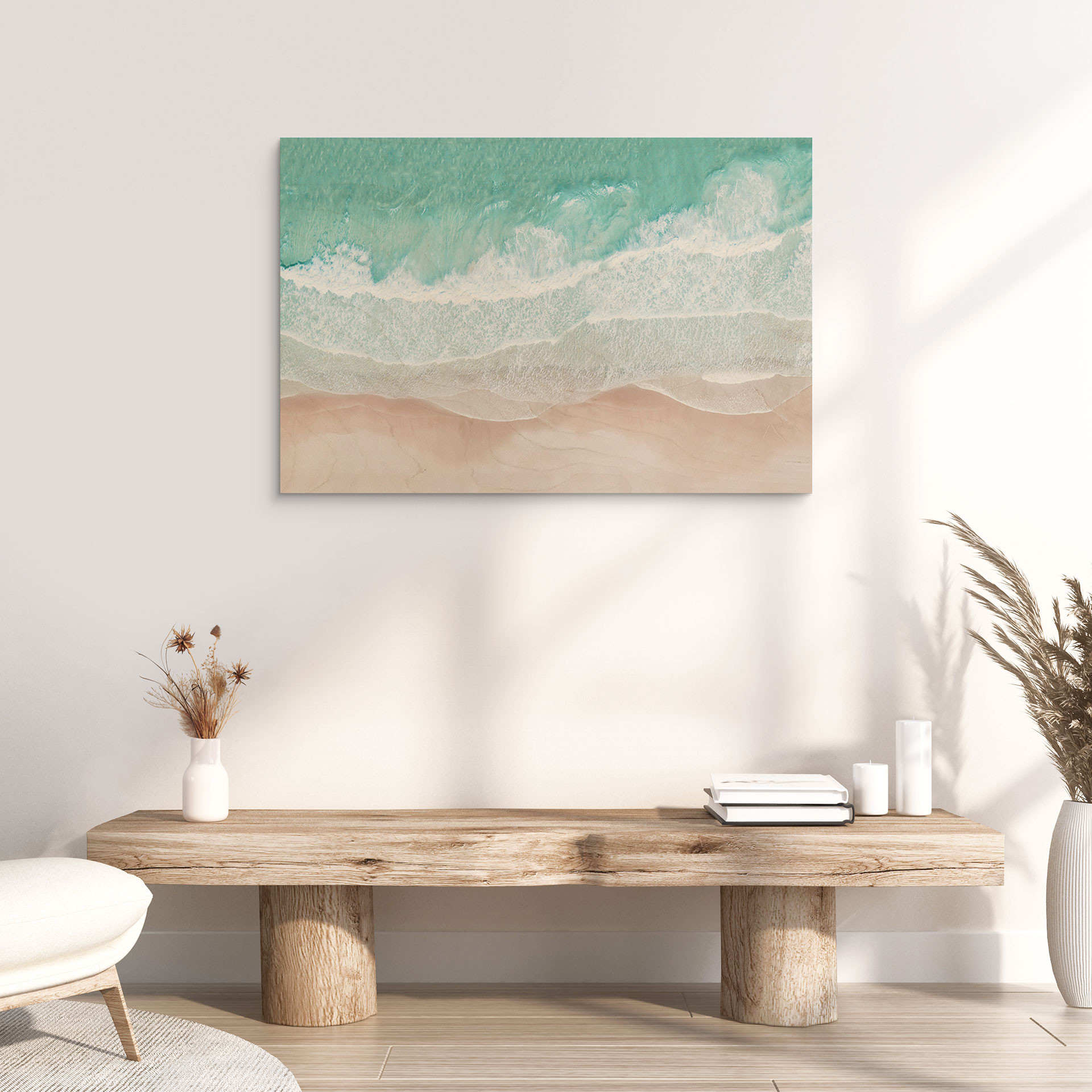 Stampa su legno Onde delicate sulla spiaggia - Sisi & Seb