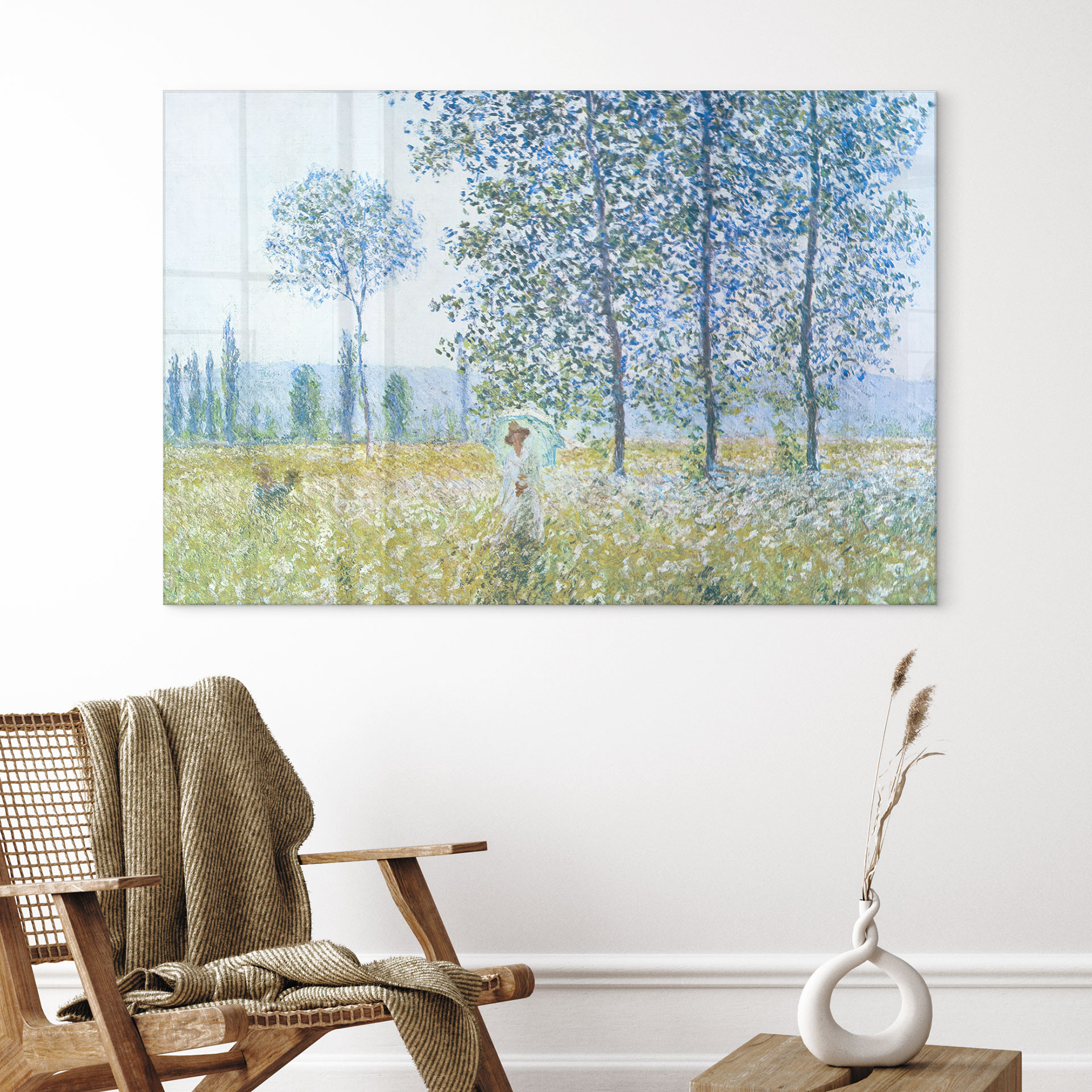Akrylbillede Monet - Marker om foråret