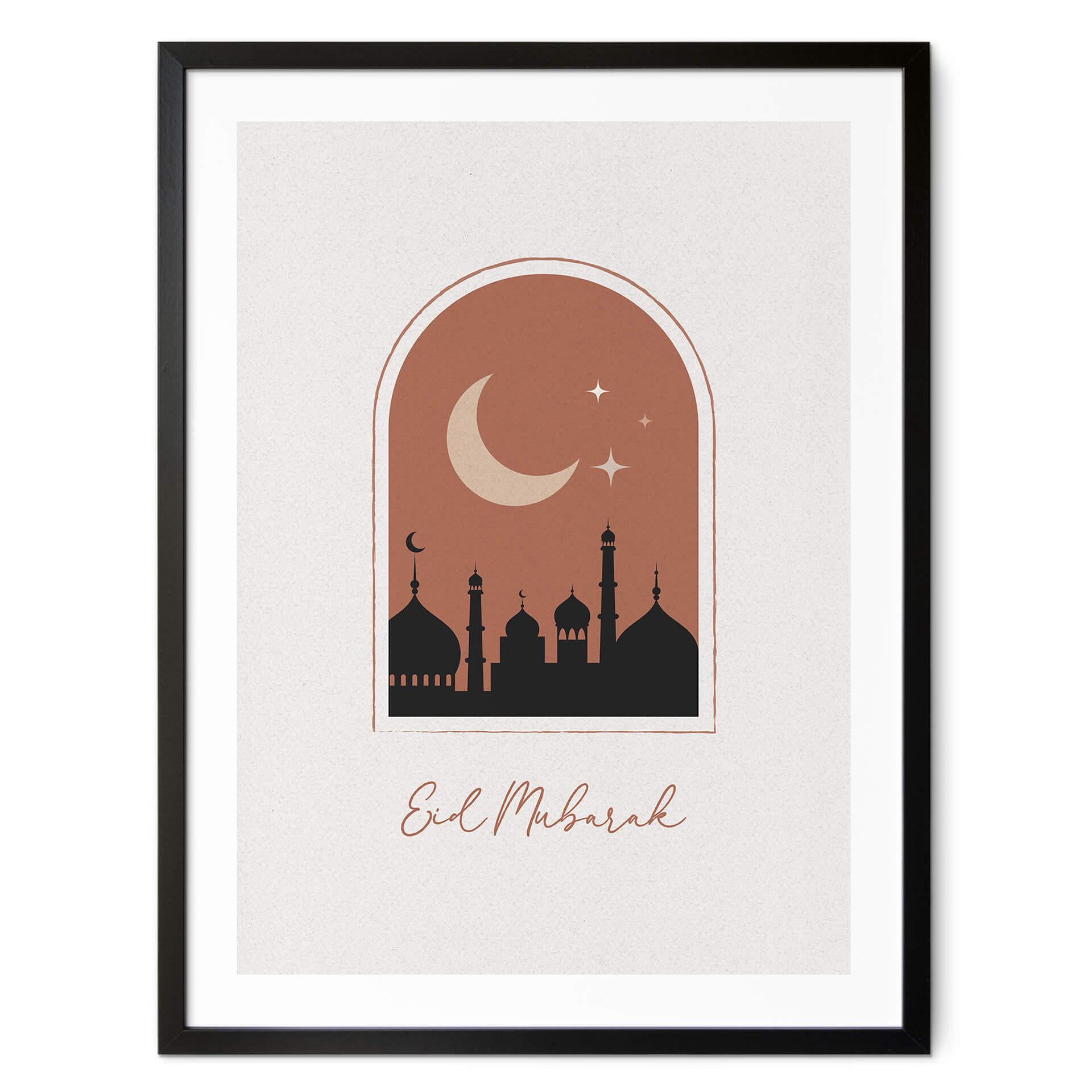 Plakat Eid Mubarak w nocy