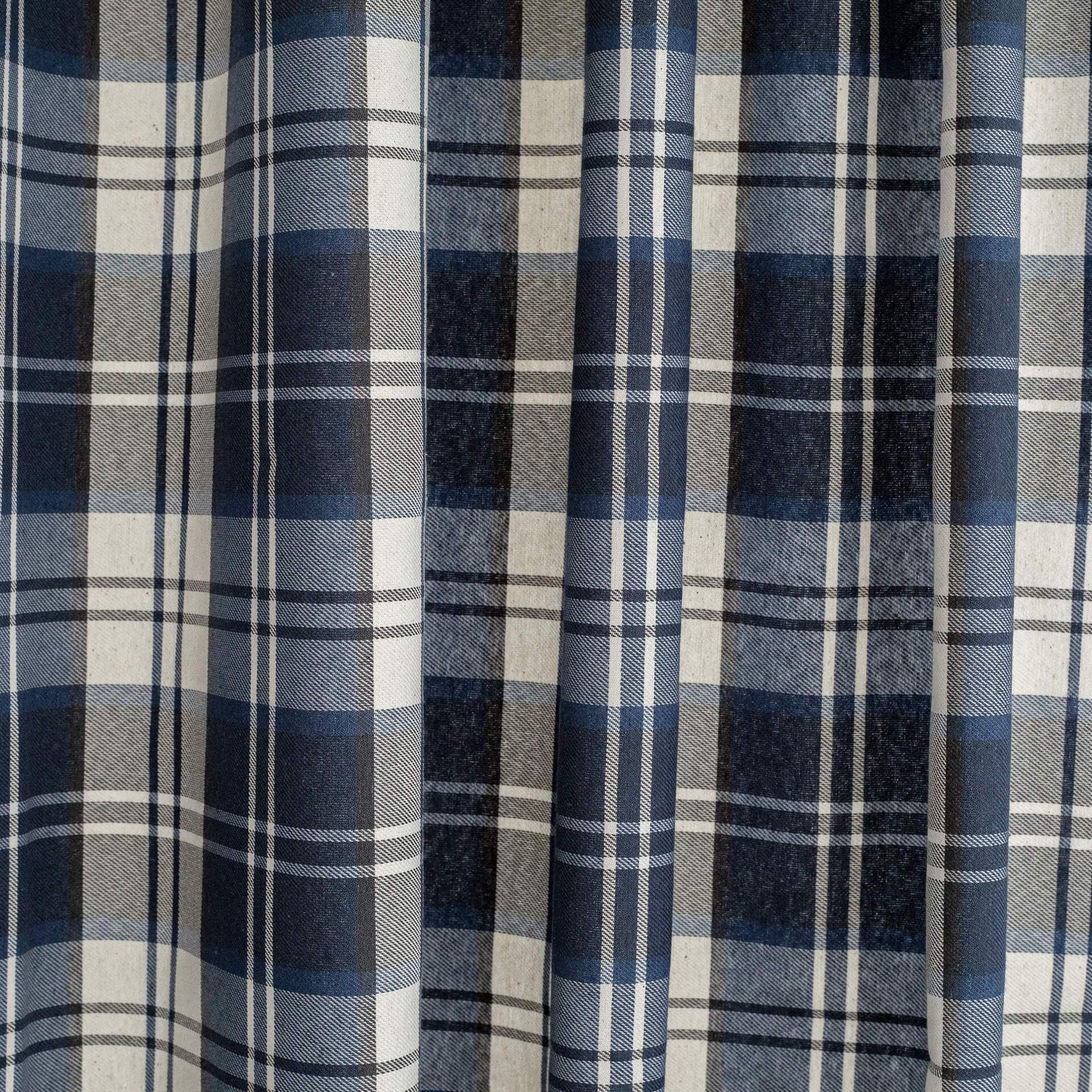 Homing Vorhang mit verdeckten Schlaufen Aiko blau -  2.45 x 1.4 m
