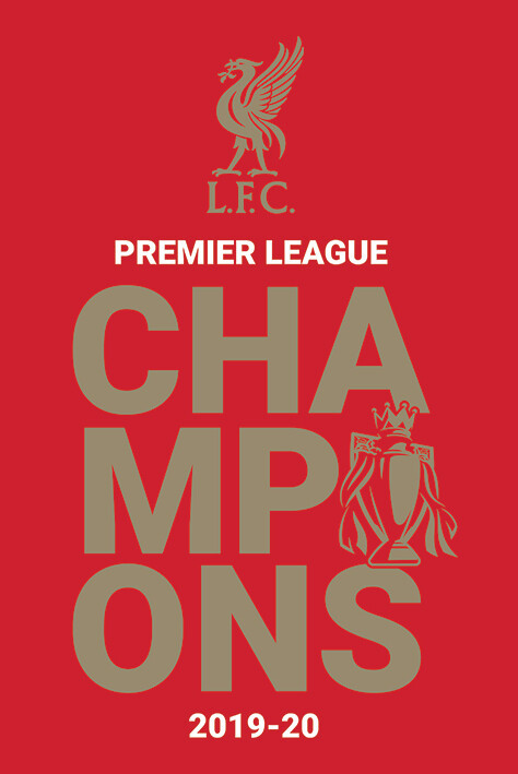 Poster Liverpool FC - Champions 2019/20 Logo, Plakat (61 x 91,5 cm)