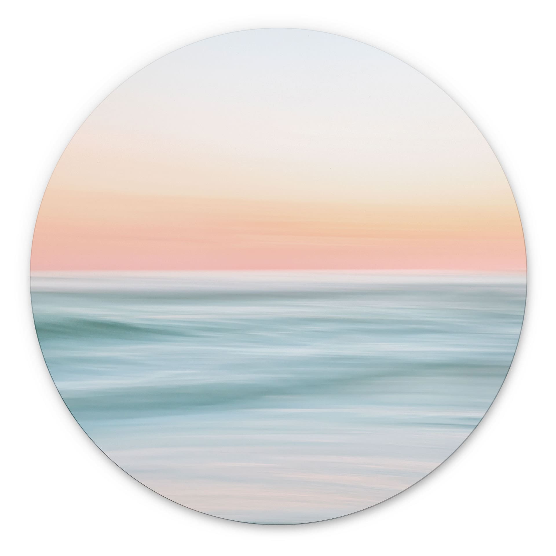 Wanddecoratie Abstracte Zeegolven Pastel - Botha - Alu-Dibond Rond