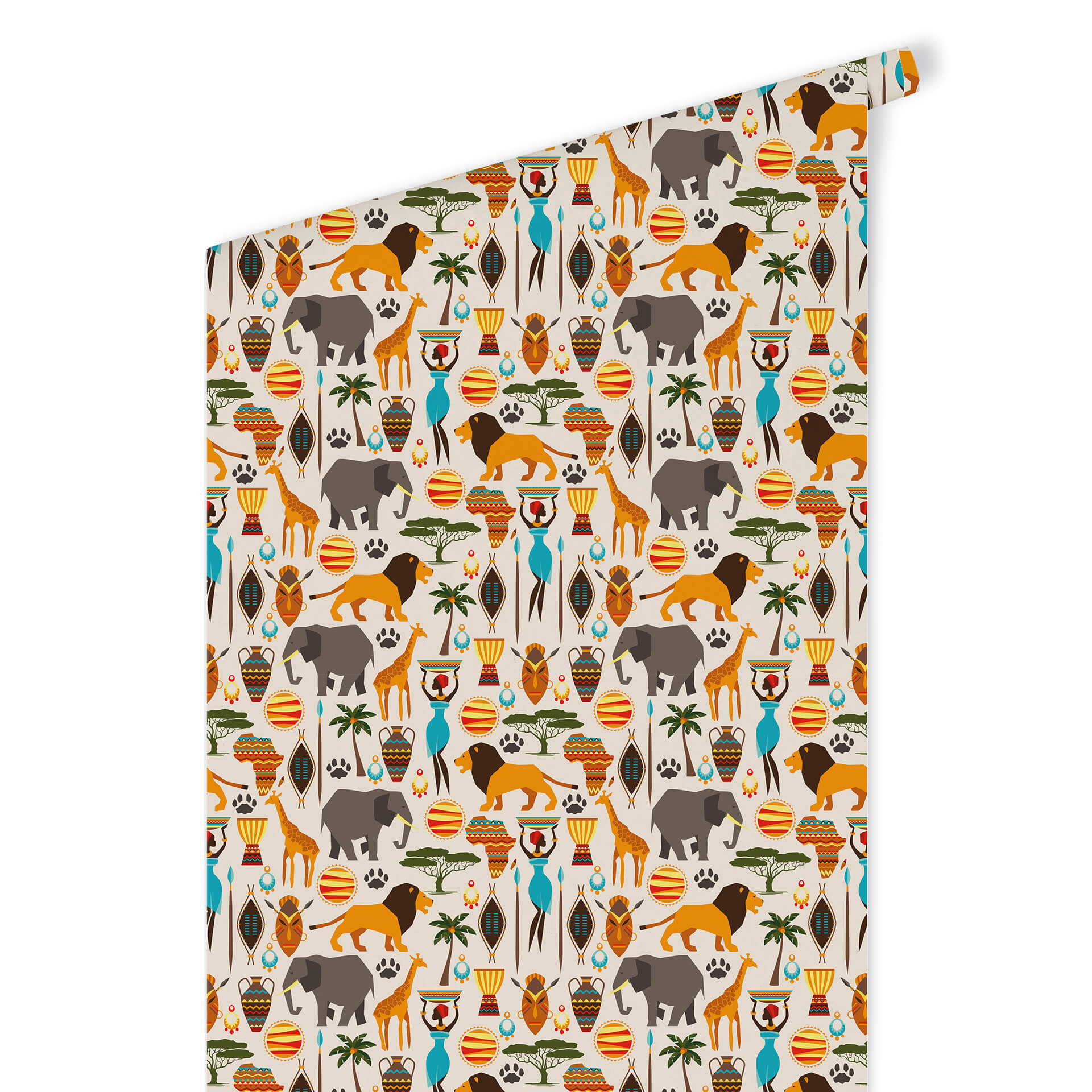 Kleurrijk Afrika Patroonbehang