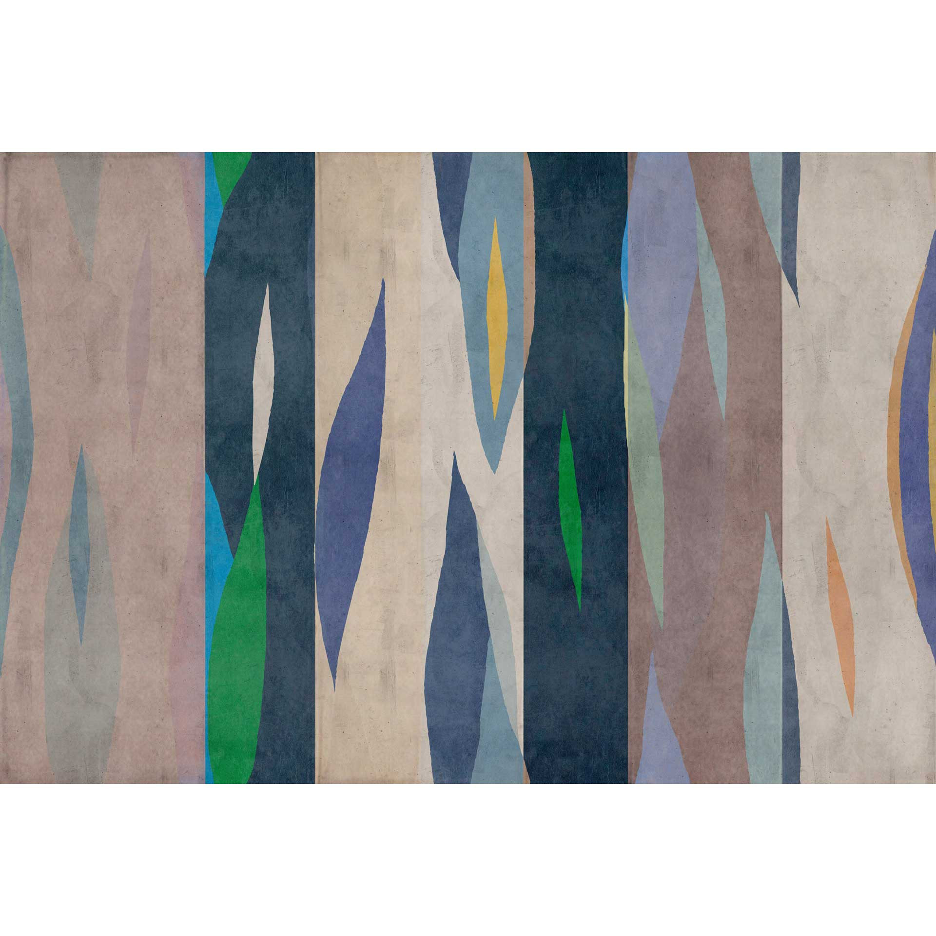 Abstracte kunstbehang muurschildering met kleurenspel - modern vliesbehang