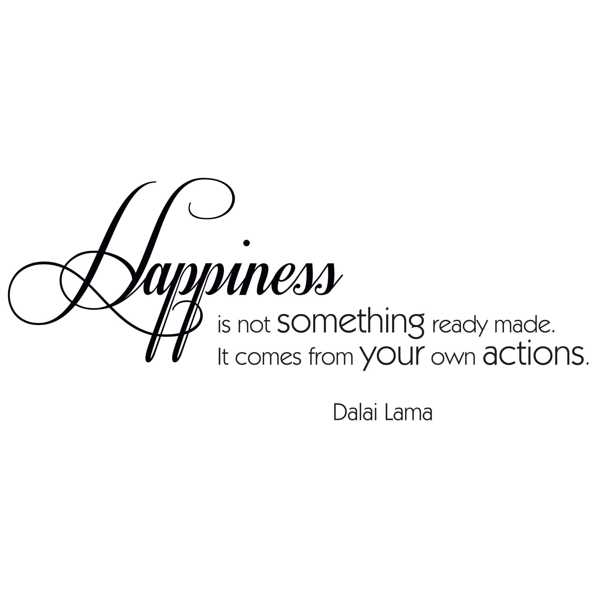 Wallsticker Happiness is not something ready made...