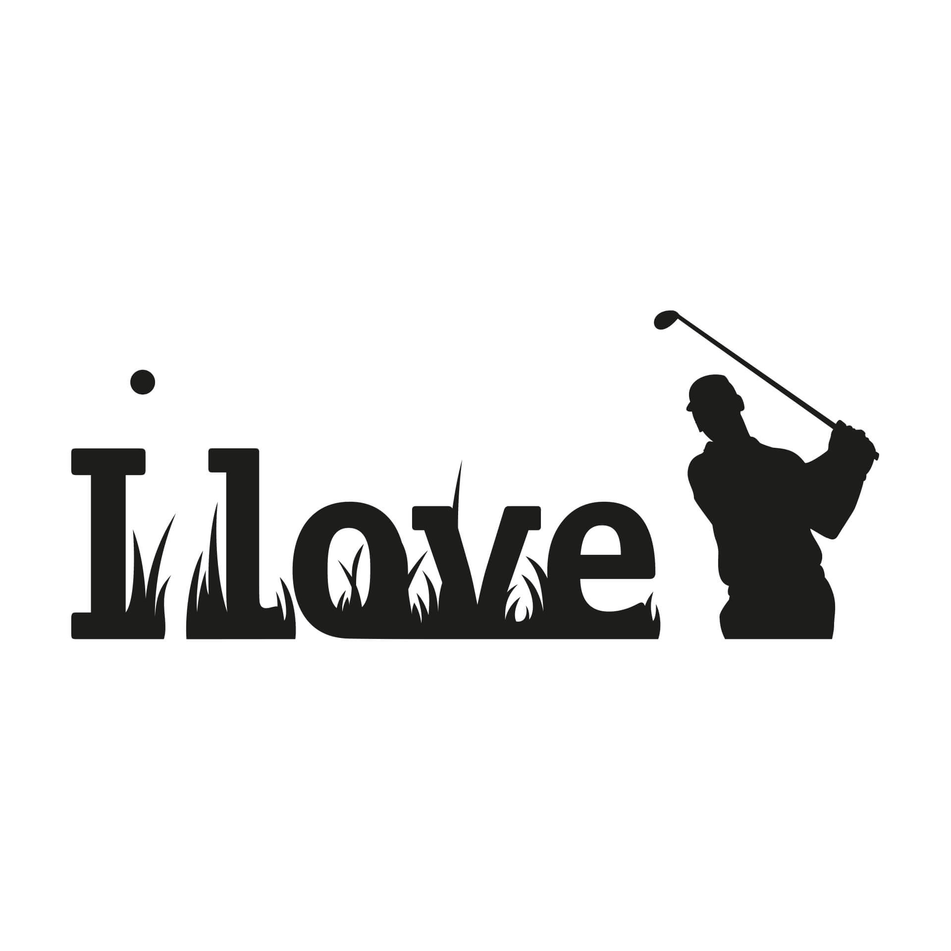 I love golf wallsticker