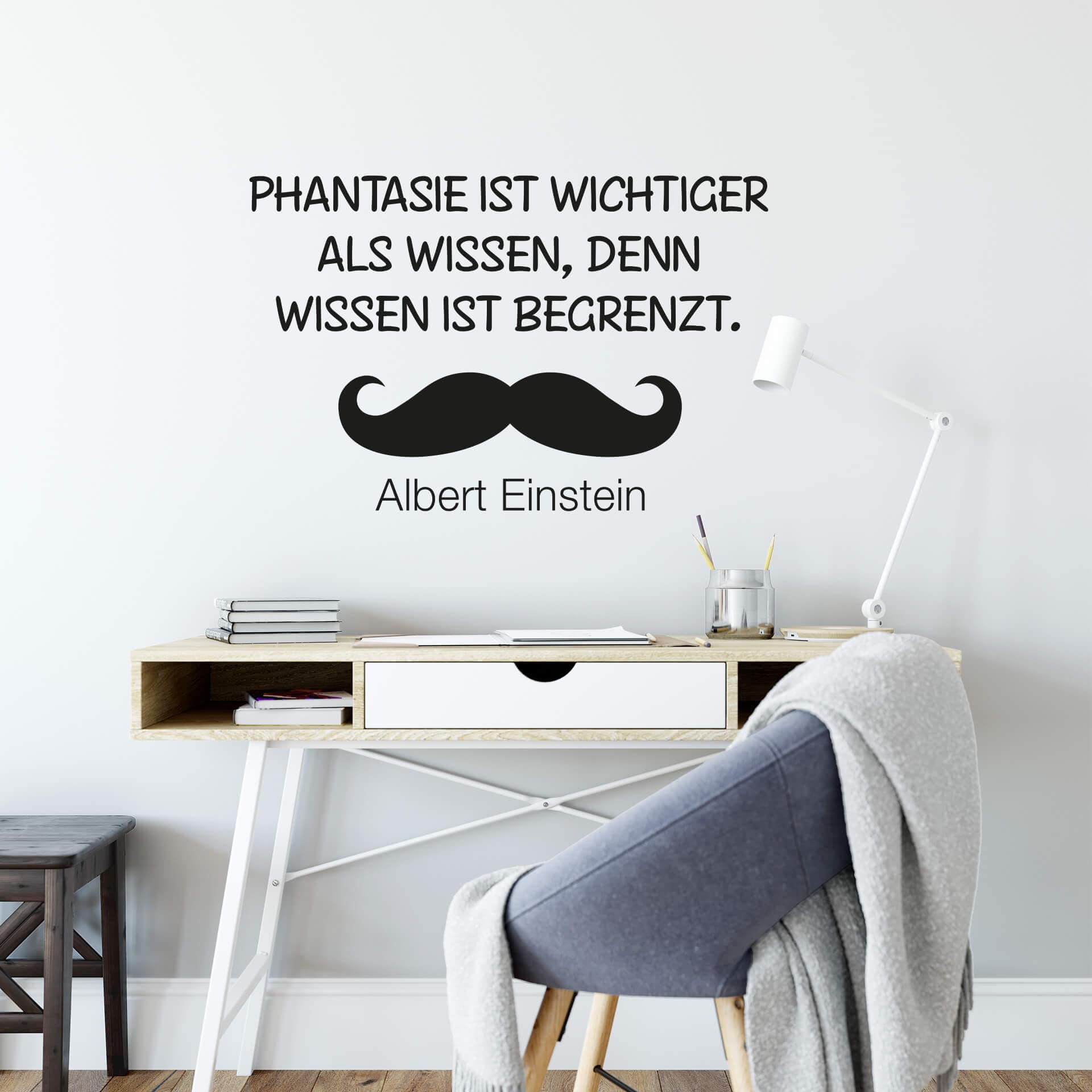 Wandtattoo Phantasie ist wichtiger... 02