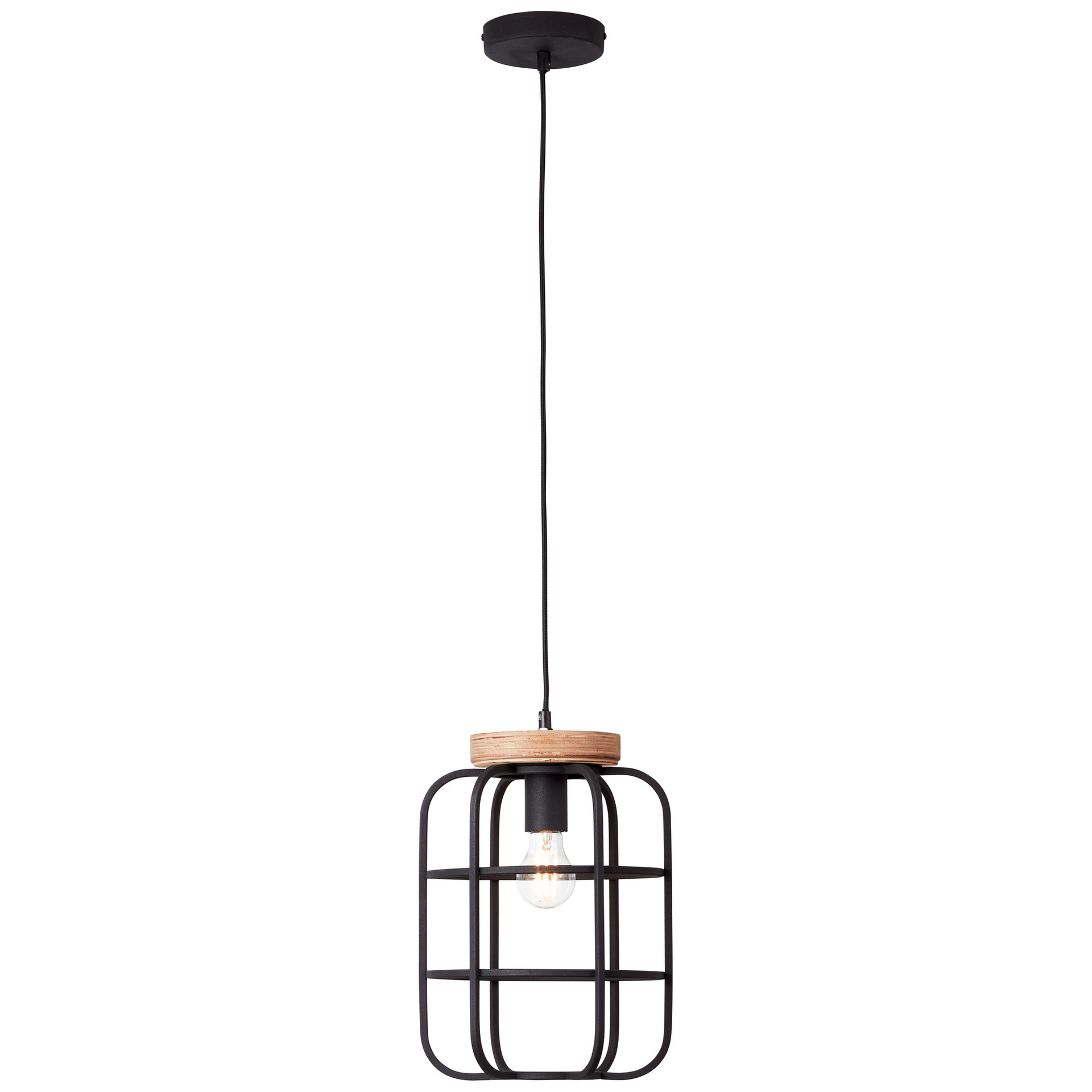 Pendelleuchte Inga, braun, 147 x 25 cm, Holz Pendellampe
