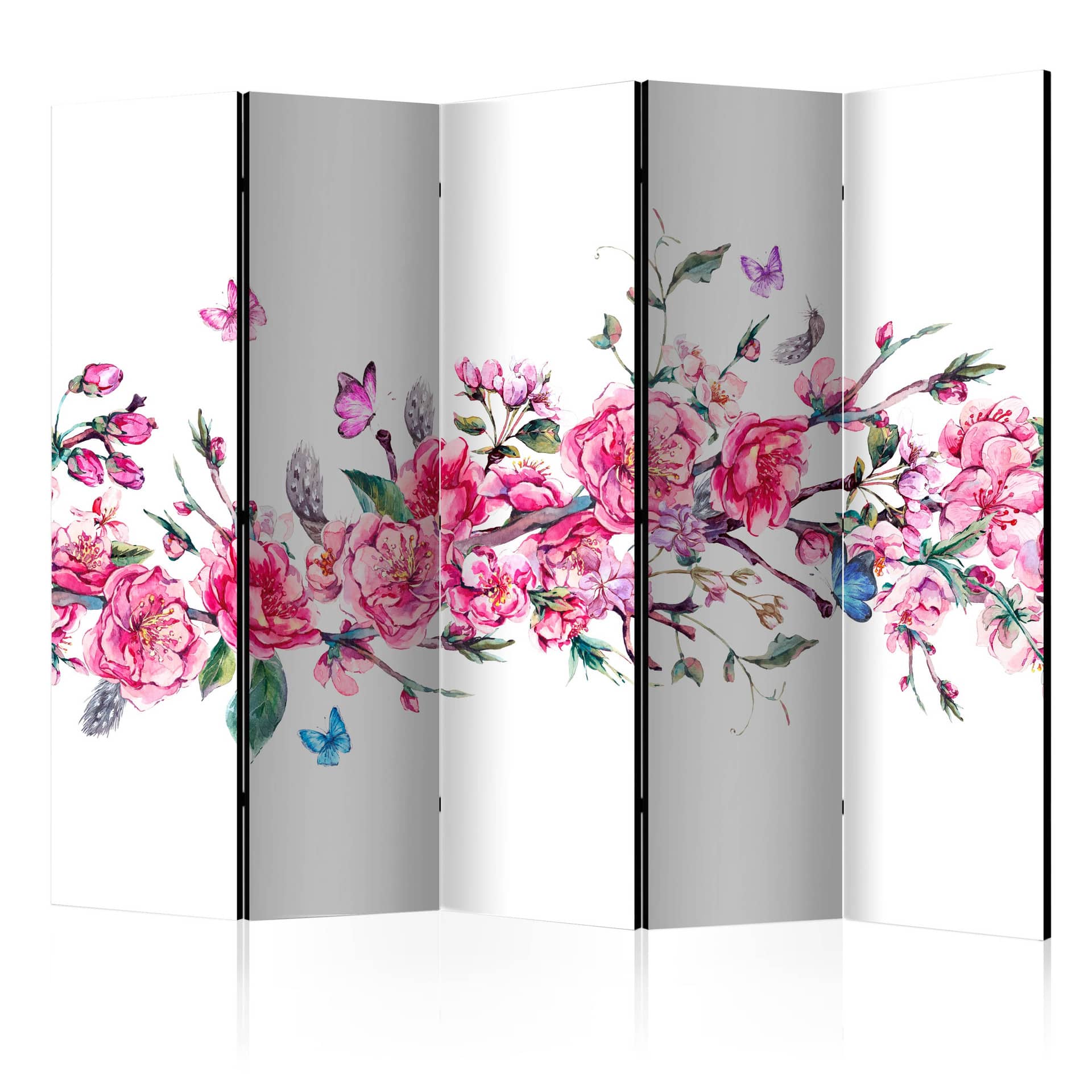 Rumdeler - Blomster og sommerfugle, 3-delt
