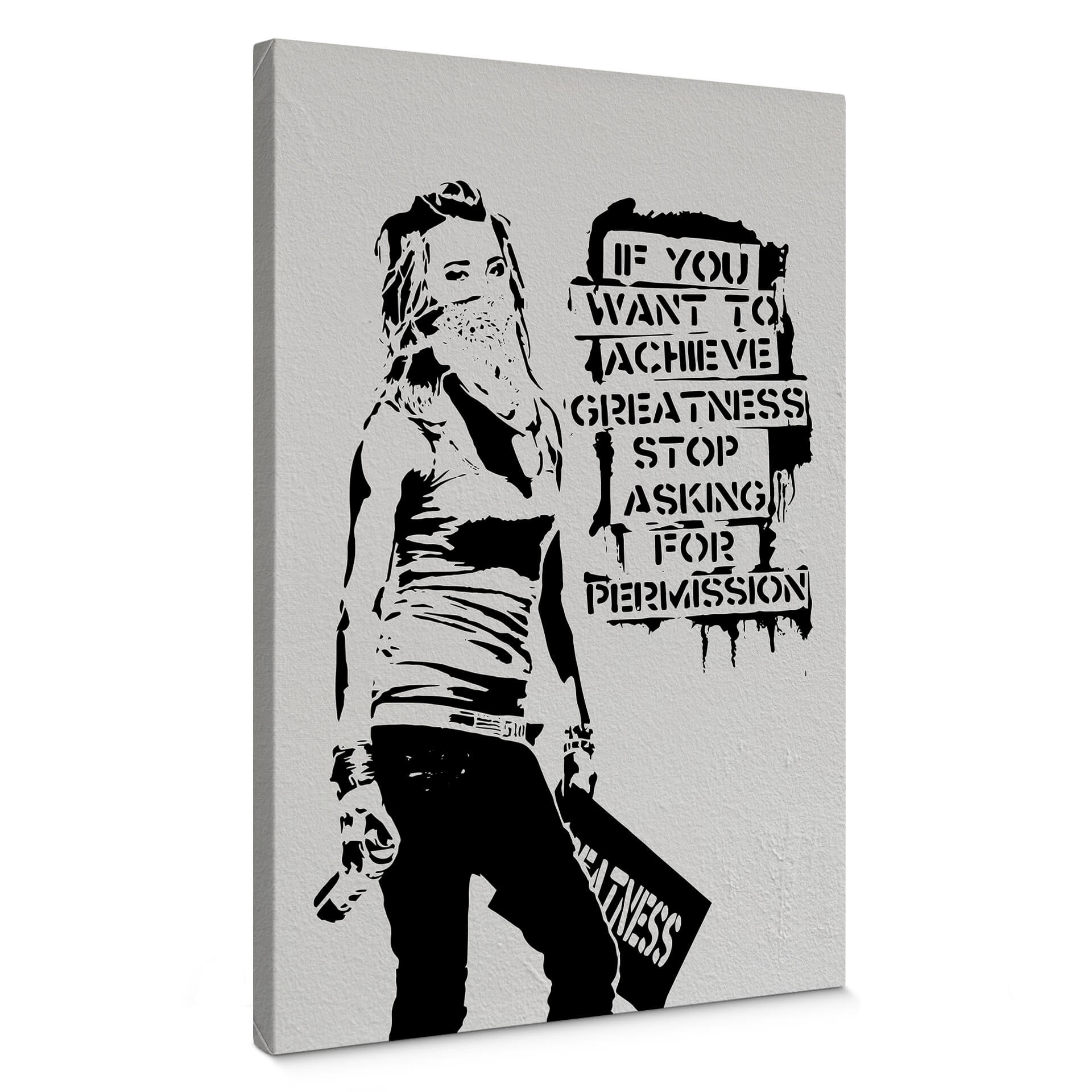 Obraz na płótnie Banksy - Osiągnij wielkość