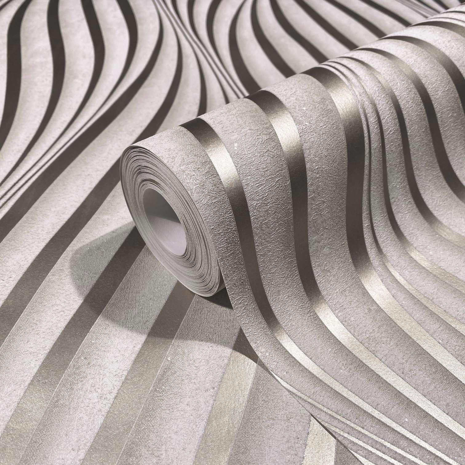 vliesbehang beige wave voor woonkamer slaapkamer behang marburg