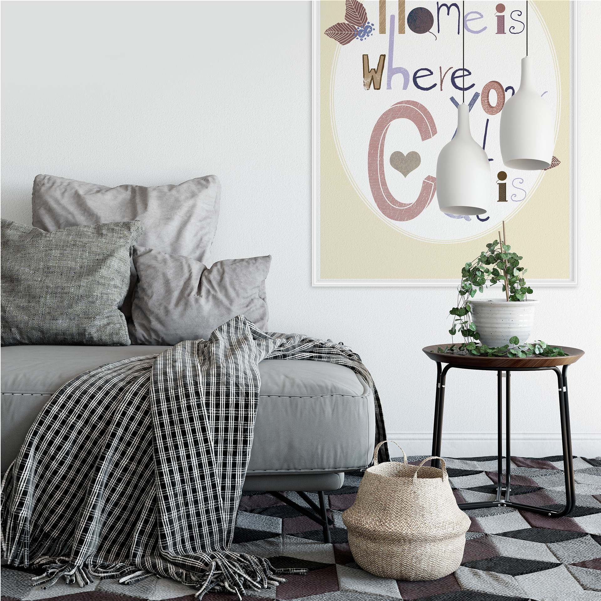 Wallprint Loske - Home is where your Cat is