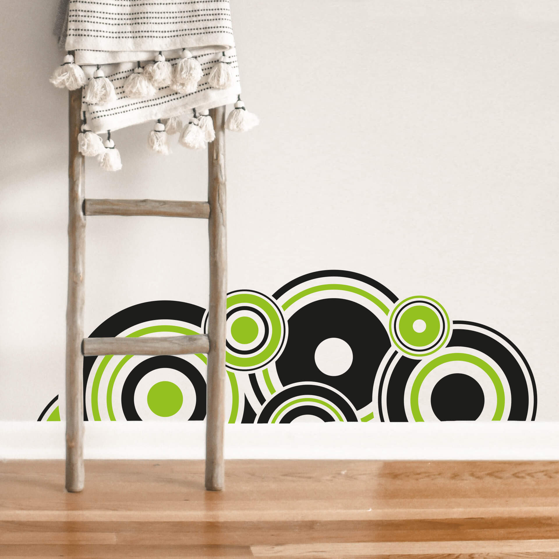 Wallsticker - Retro Cirkler Grøn