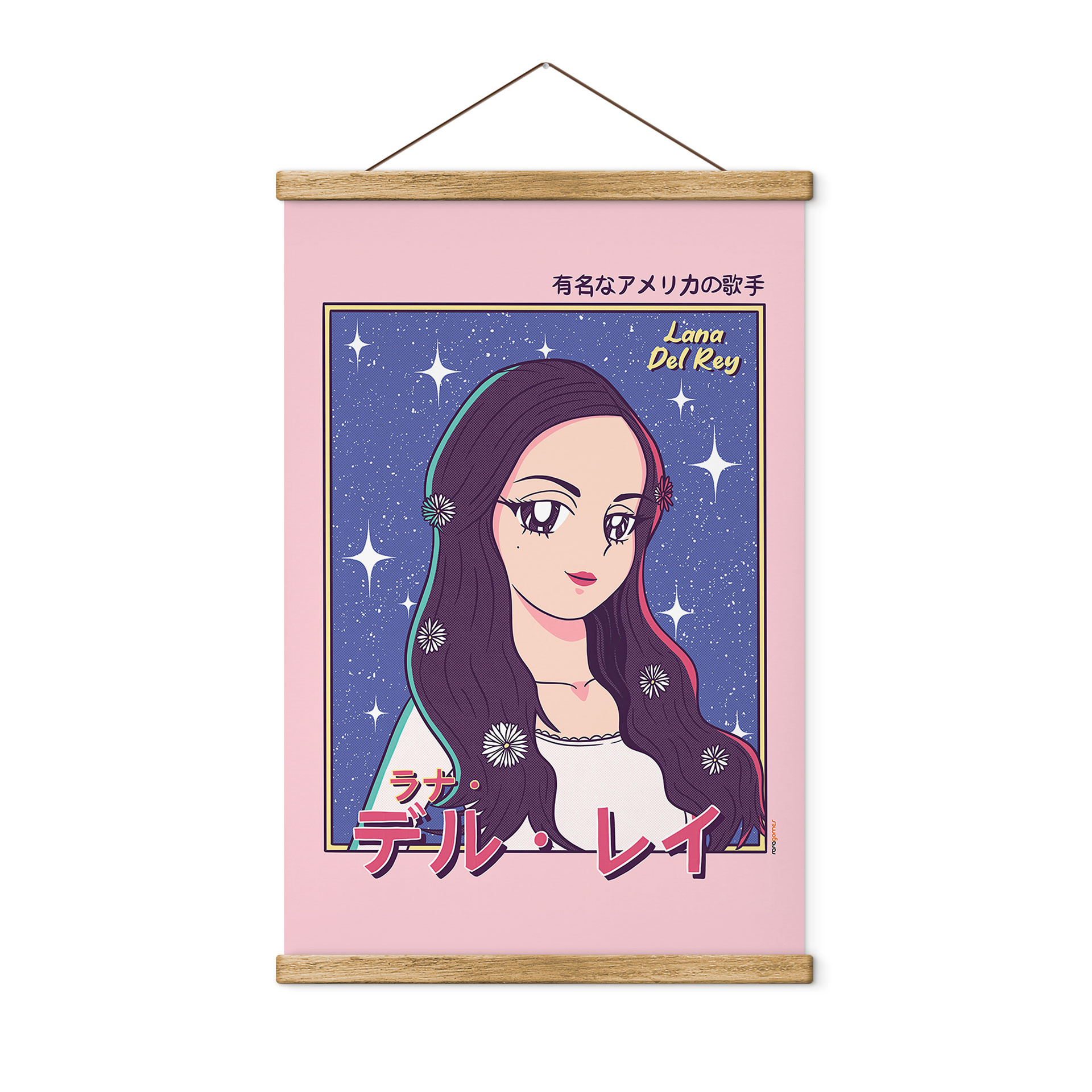 Obraz tkaniny anime dziewczyna "Lana del Rey" - Gomes