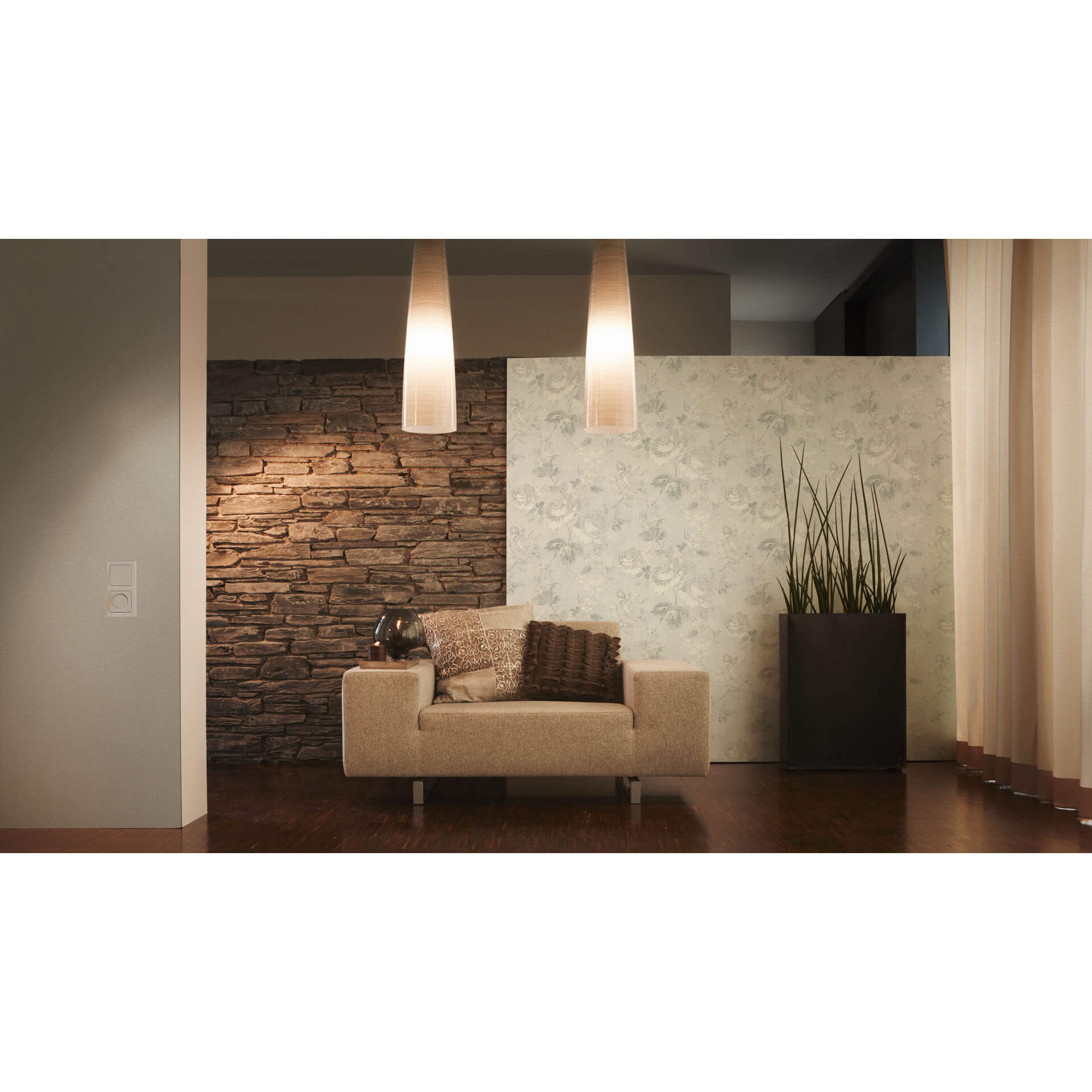 A.S. Création modern eenheidsbehang in grijs effen vliesbehang in mat licht gestructureerd